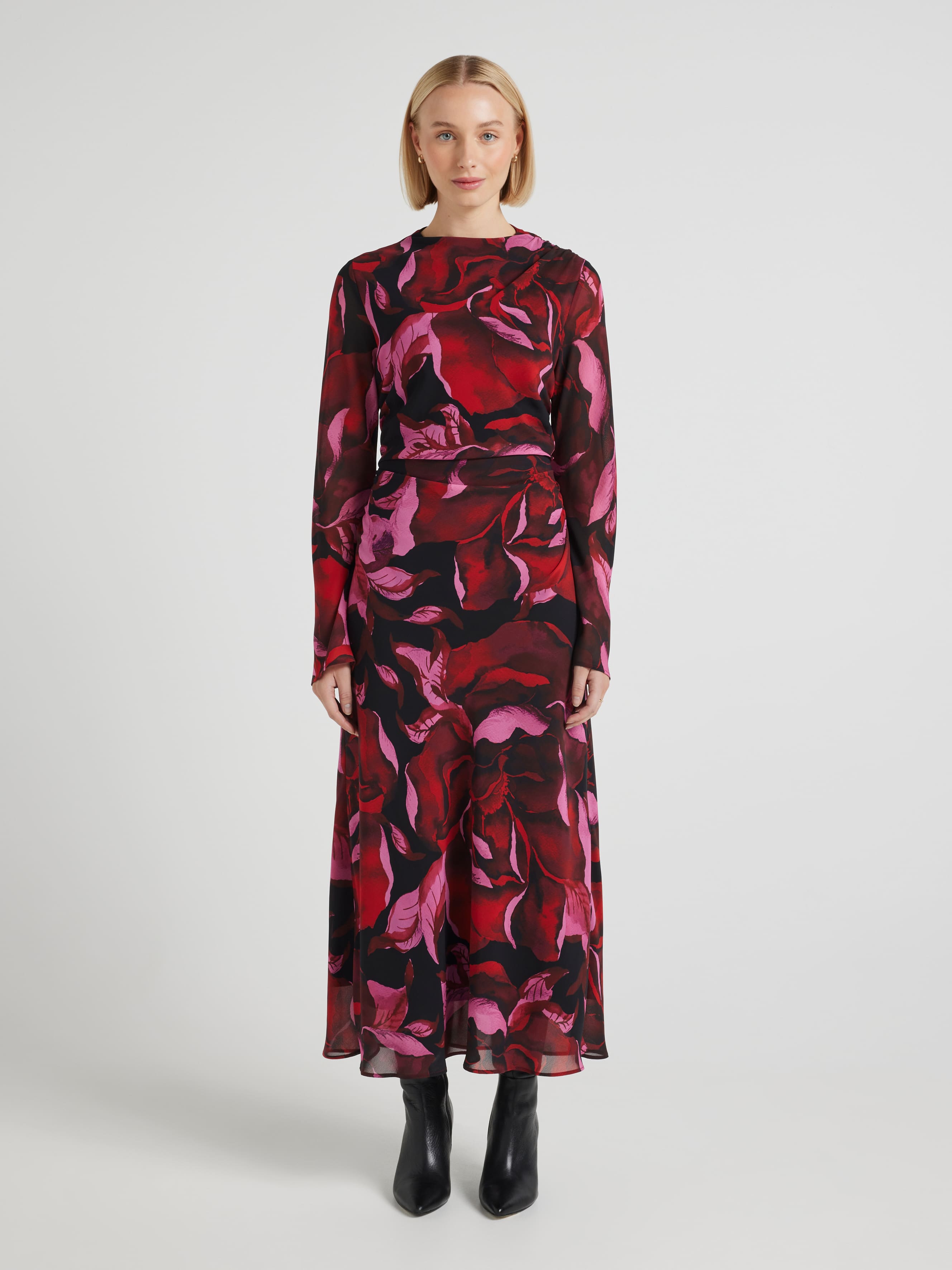 portmans long sleeve dress Make a statement with our latest arrival. The Kingsley Long Sleeve Midi Dress in Fire Red is available to shop in store and online now., #portmans #portmansstyle