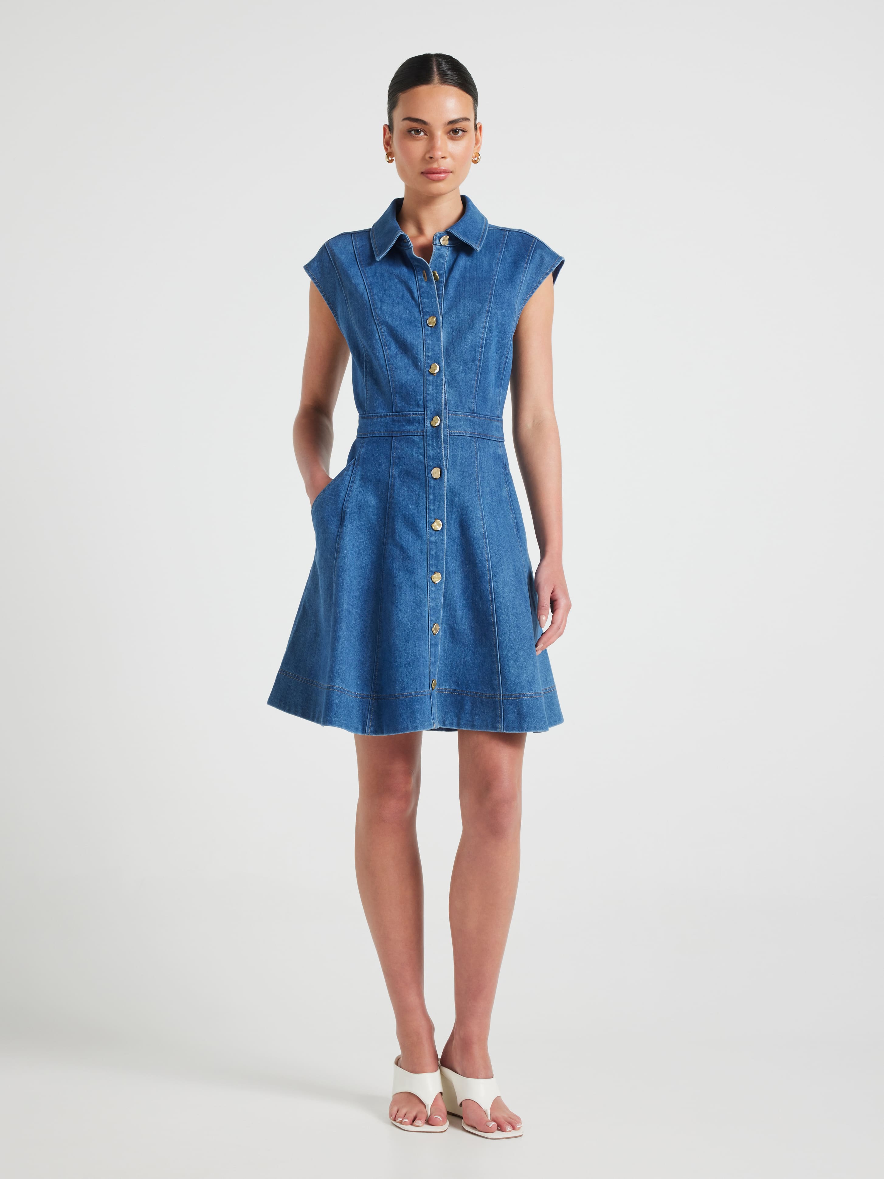 Rhodes Denim Short Dress
