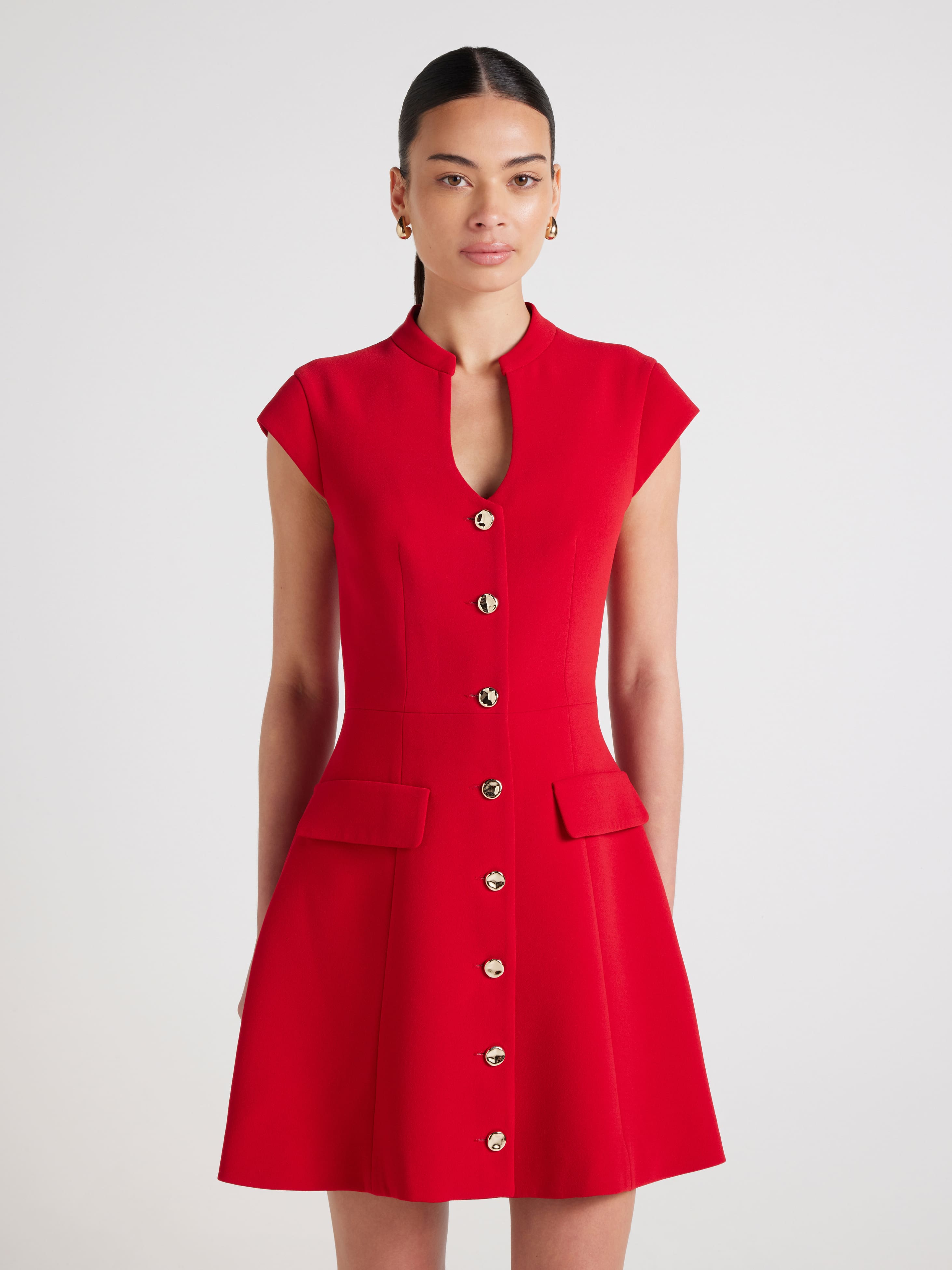 Janelle Notch Neck Short Dress