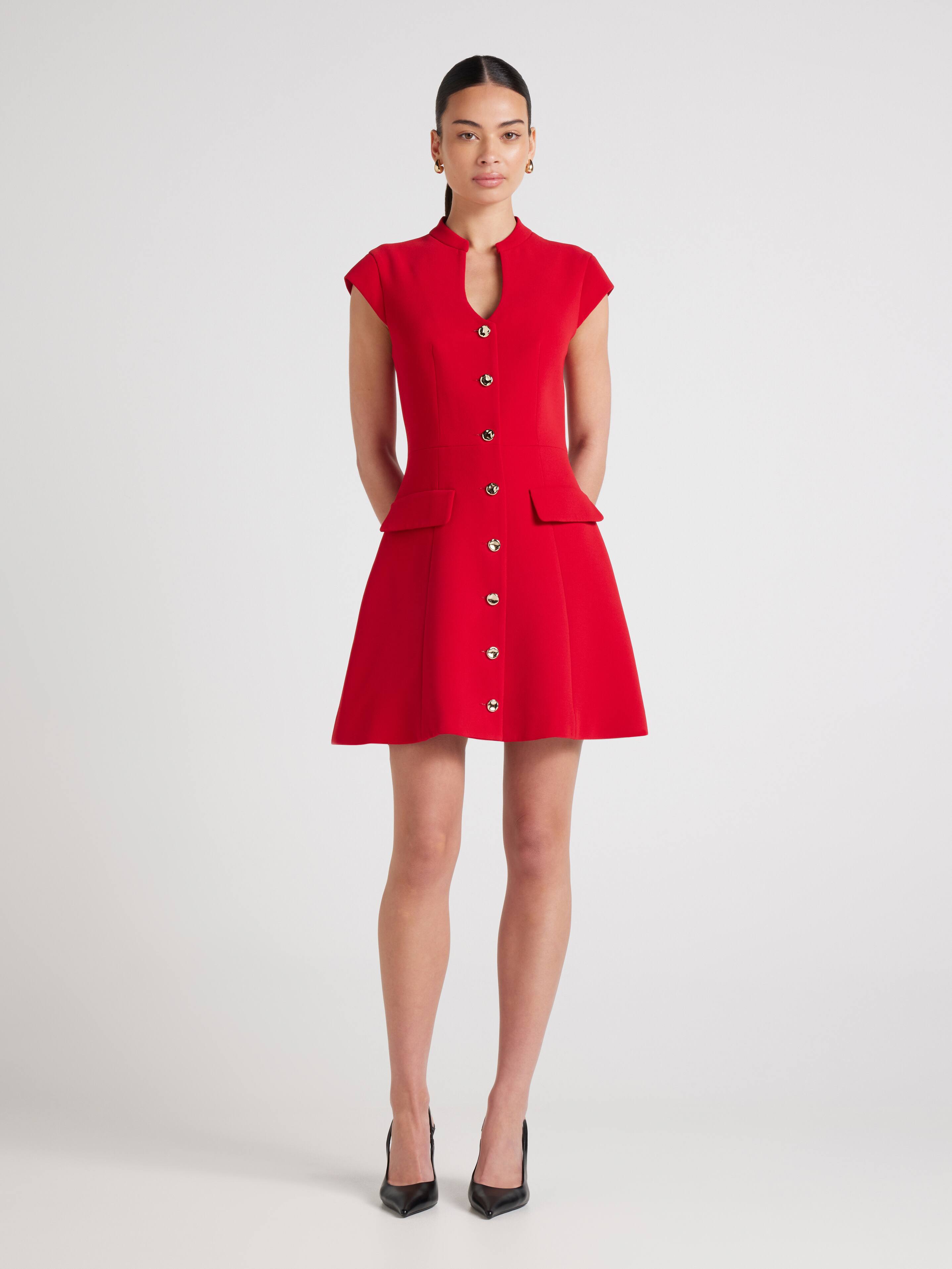 Janelle Notch Neck Short Dress
