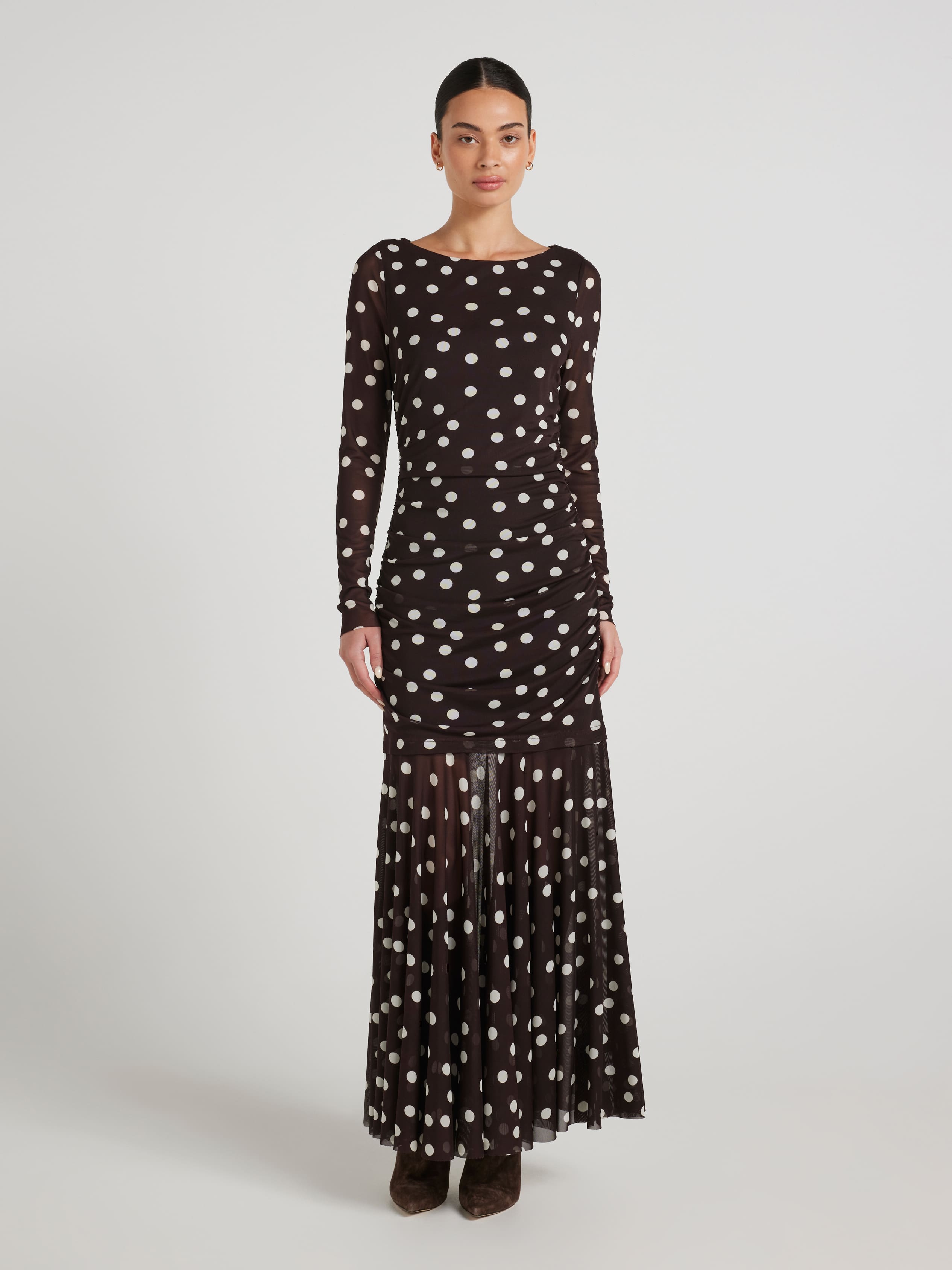 Violet Ruched Midi Dress