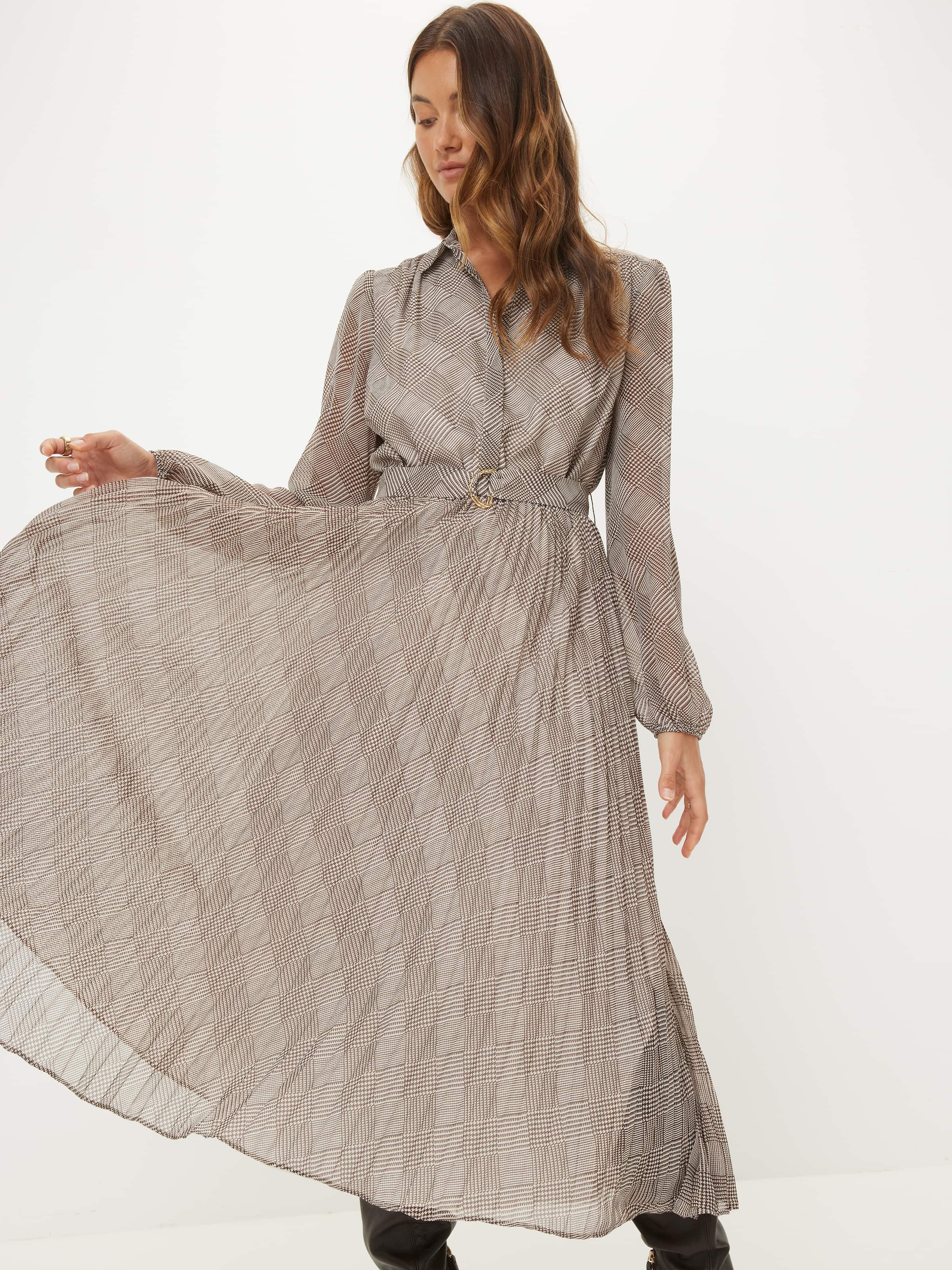 Angel Pleated Midi Dress