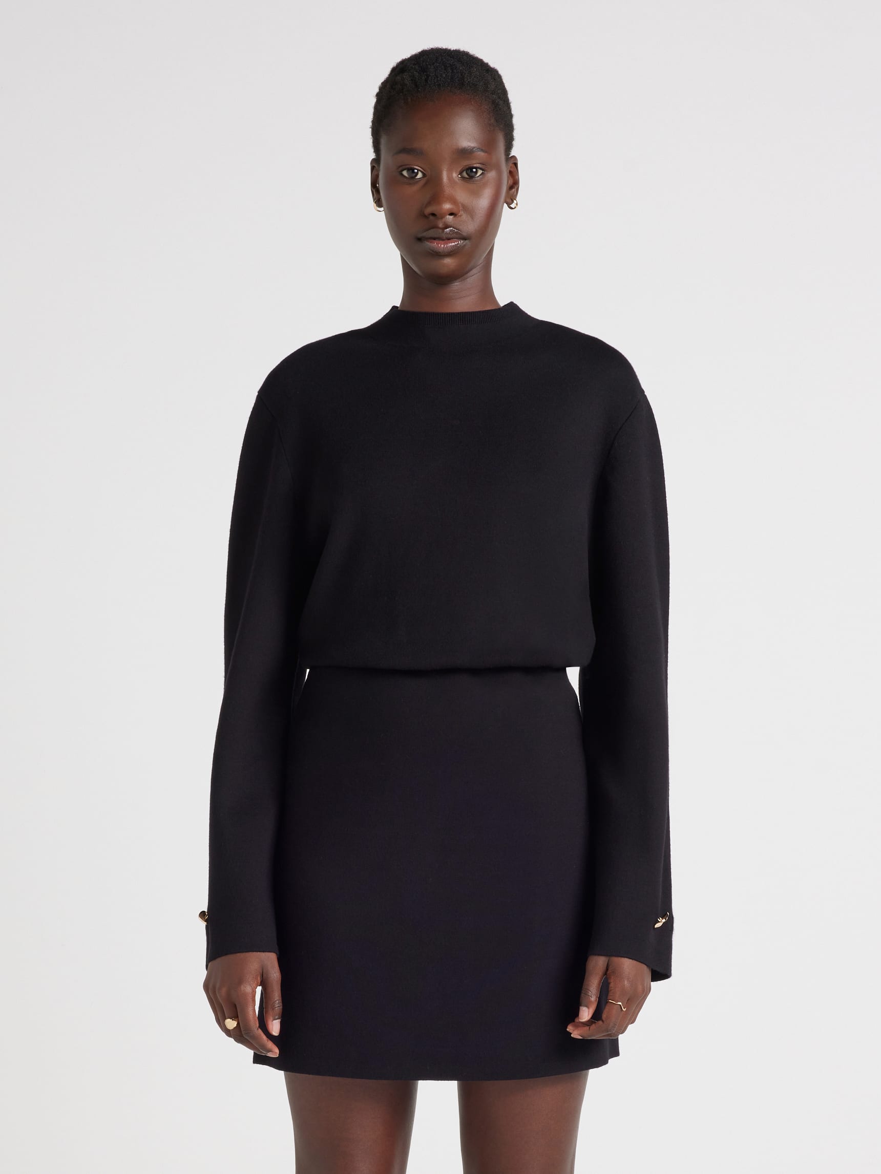 Miley Long Sleeve Detail Milano Dress
