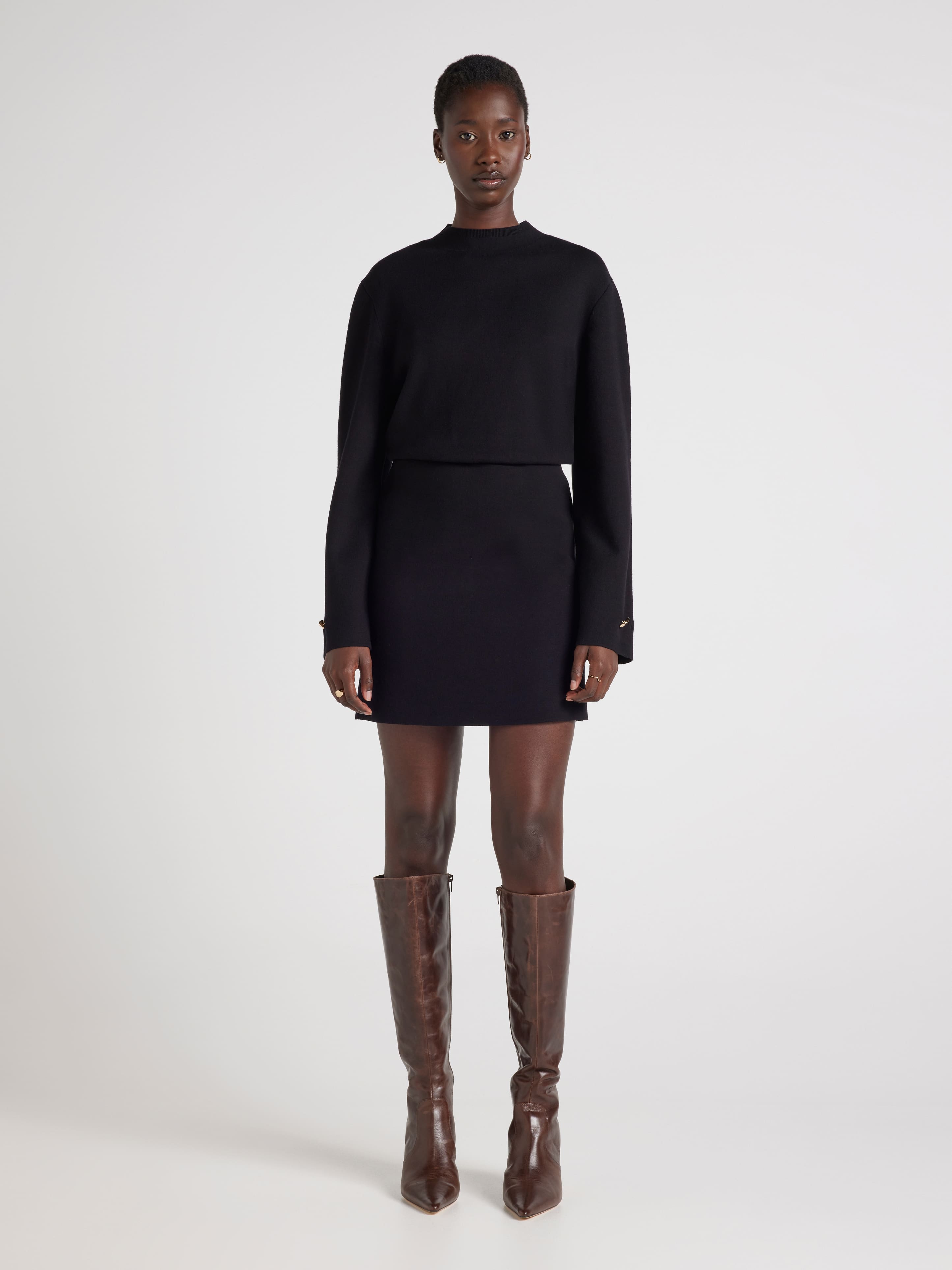 Miley Long Sleeve Detail Milano Dress