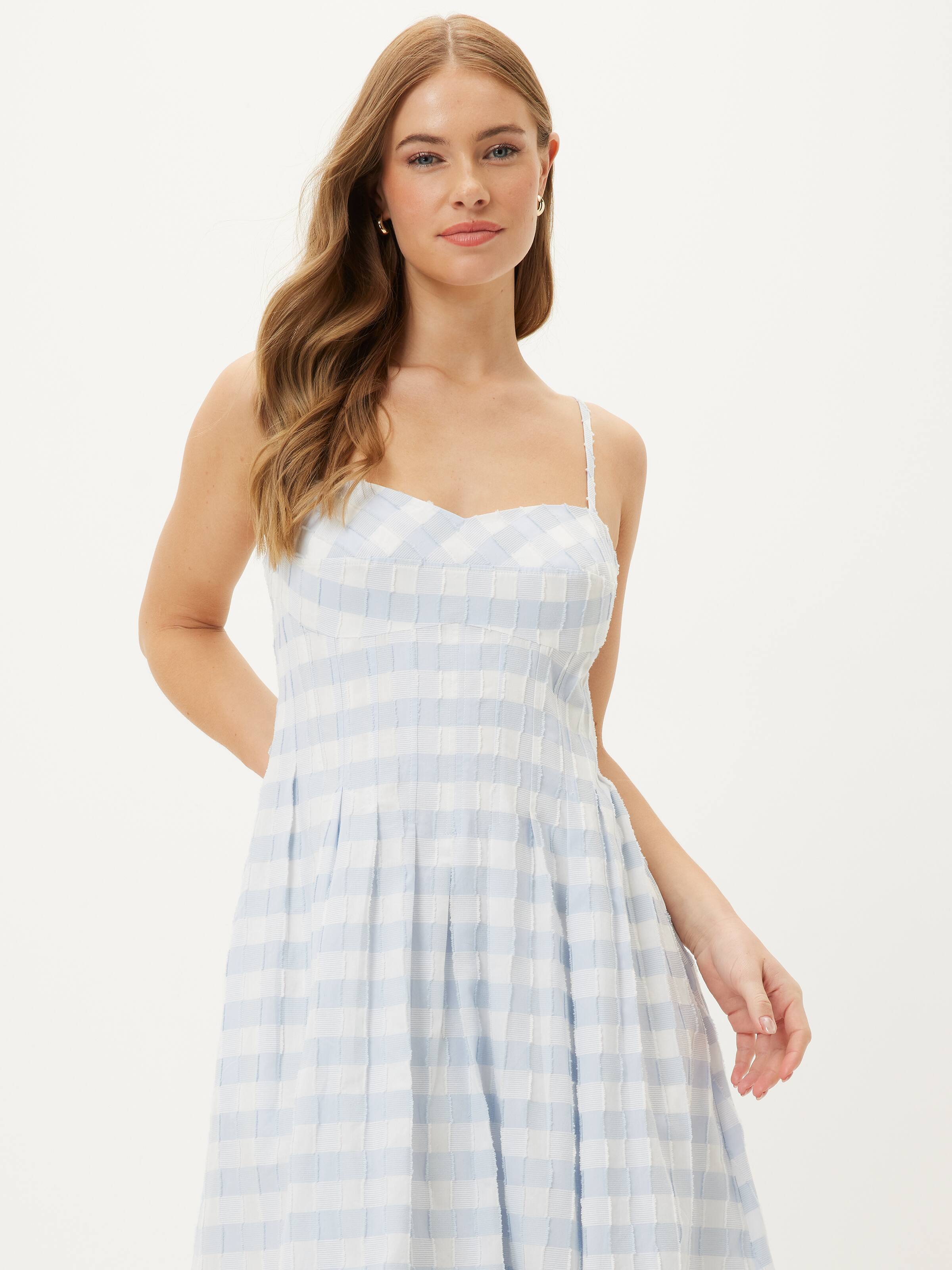 Serena Check Midi Dress