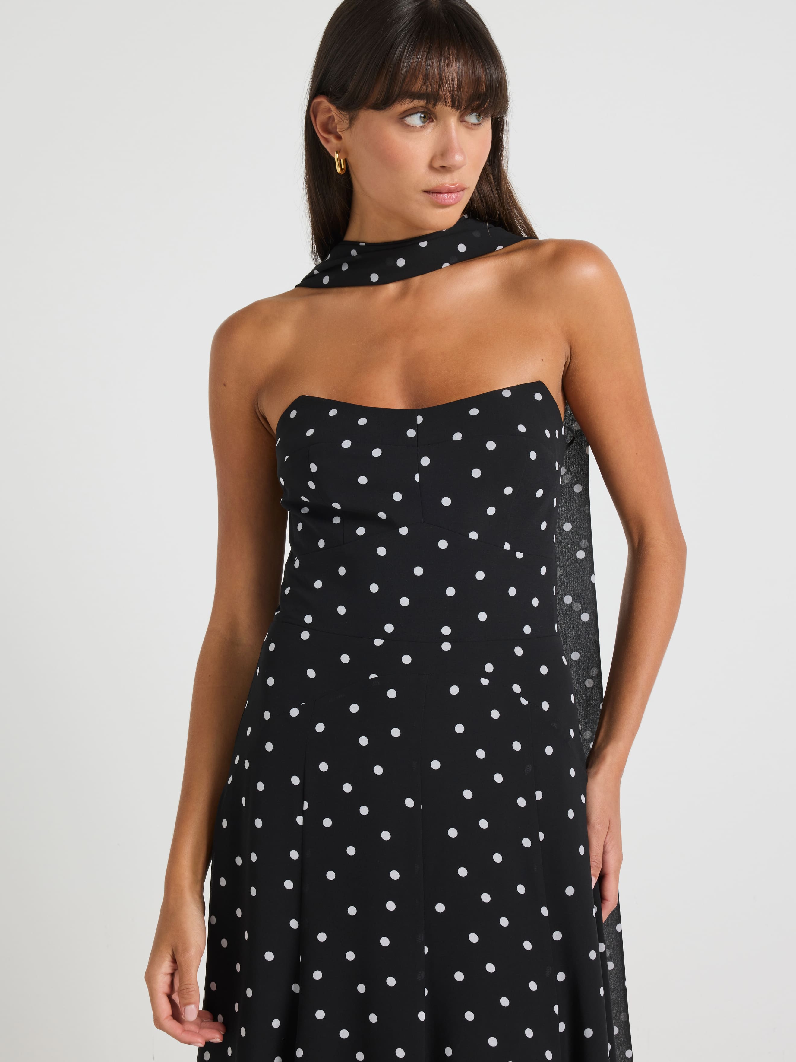 Erika Strapless Midi Dress