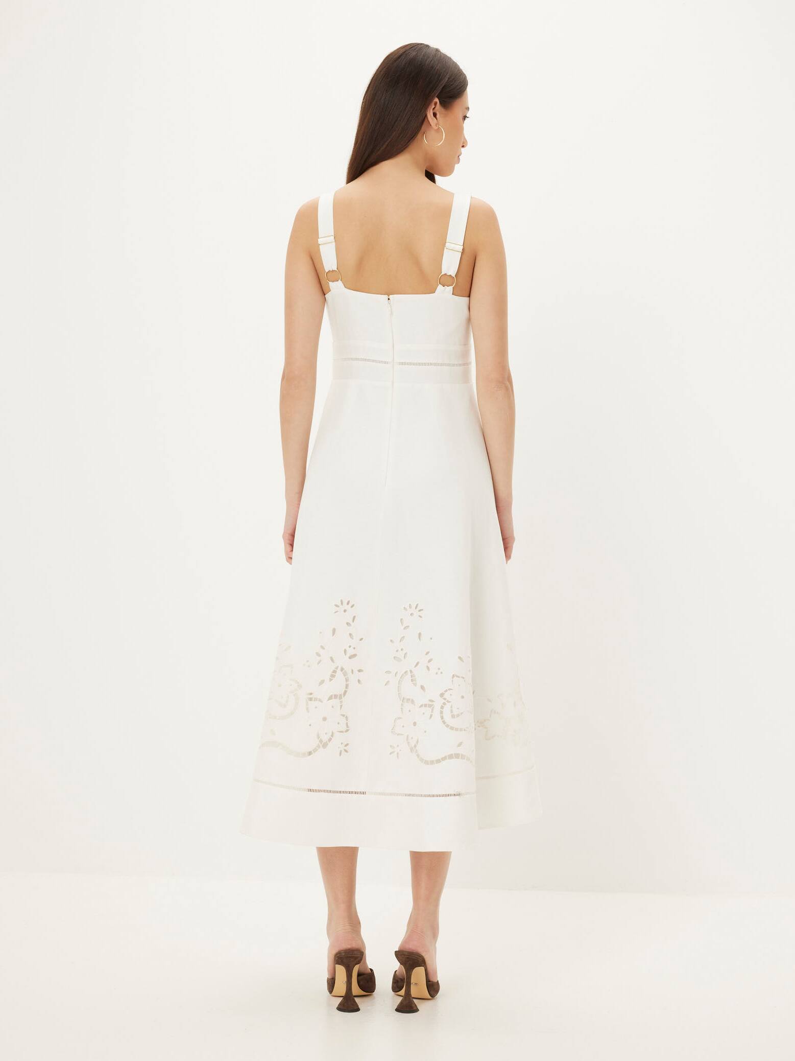 Sarah Cutwork Midi Dress
