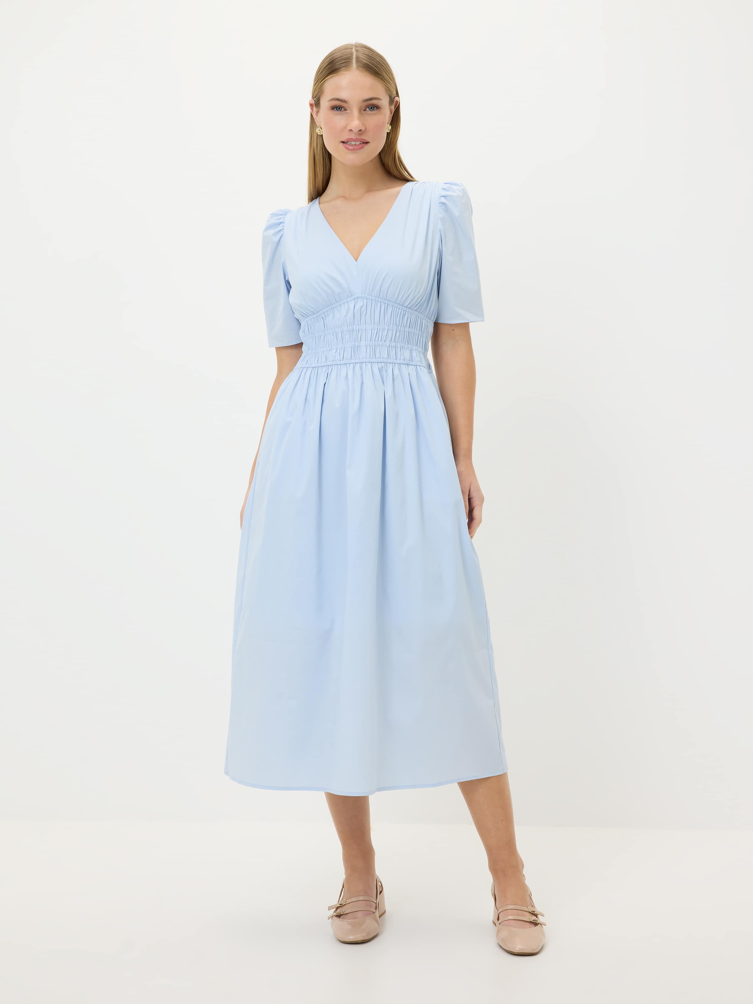 Bella V-Neck Midi Dress