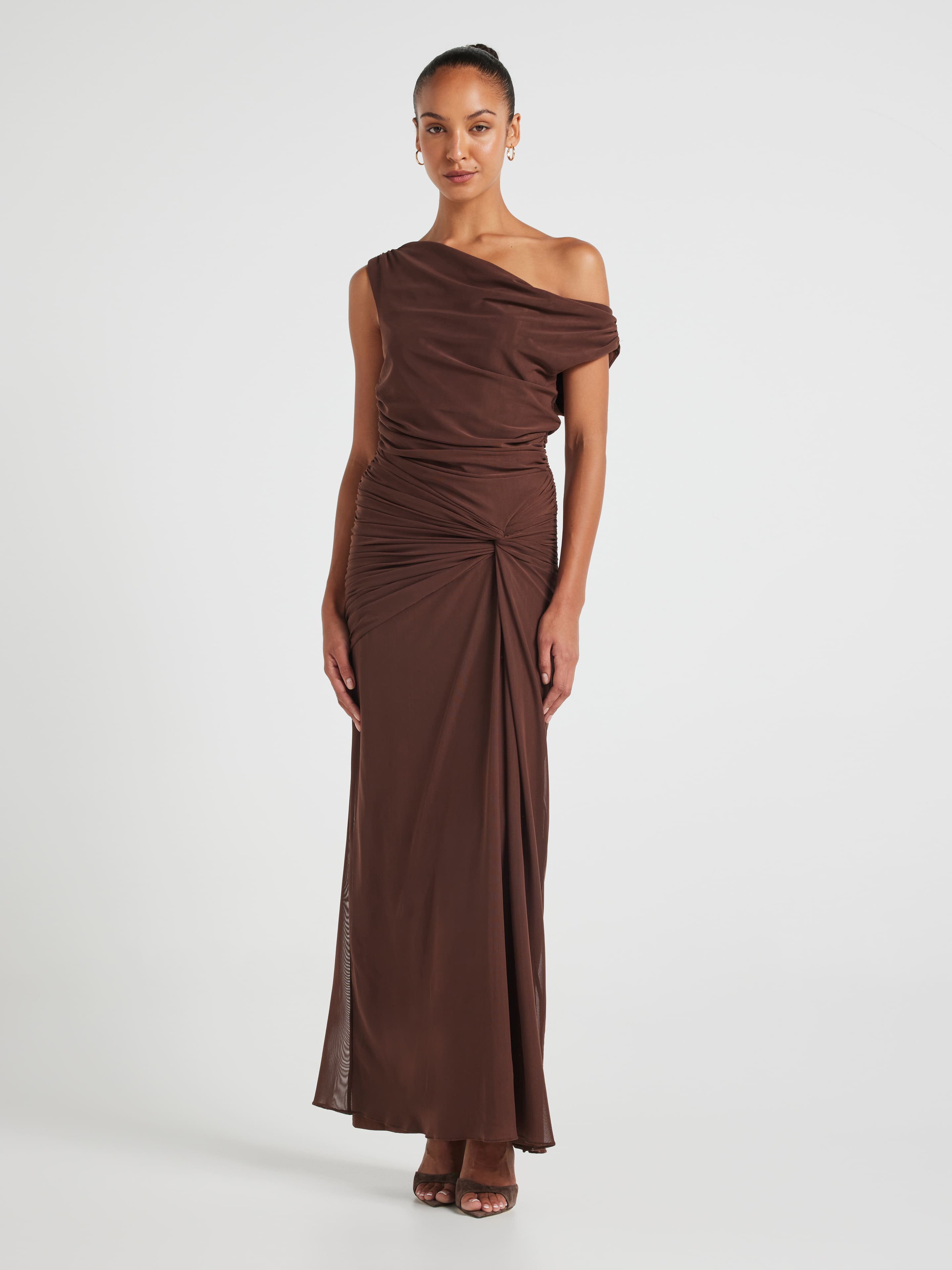 Noelle Drape Mesh Dress