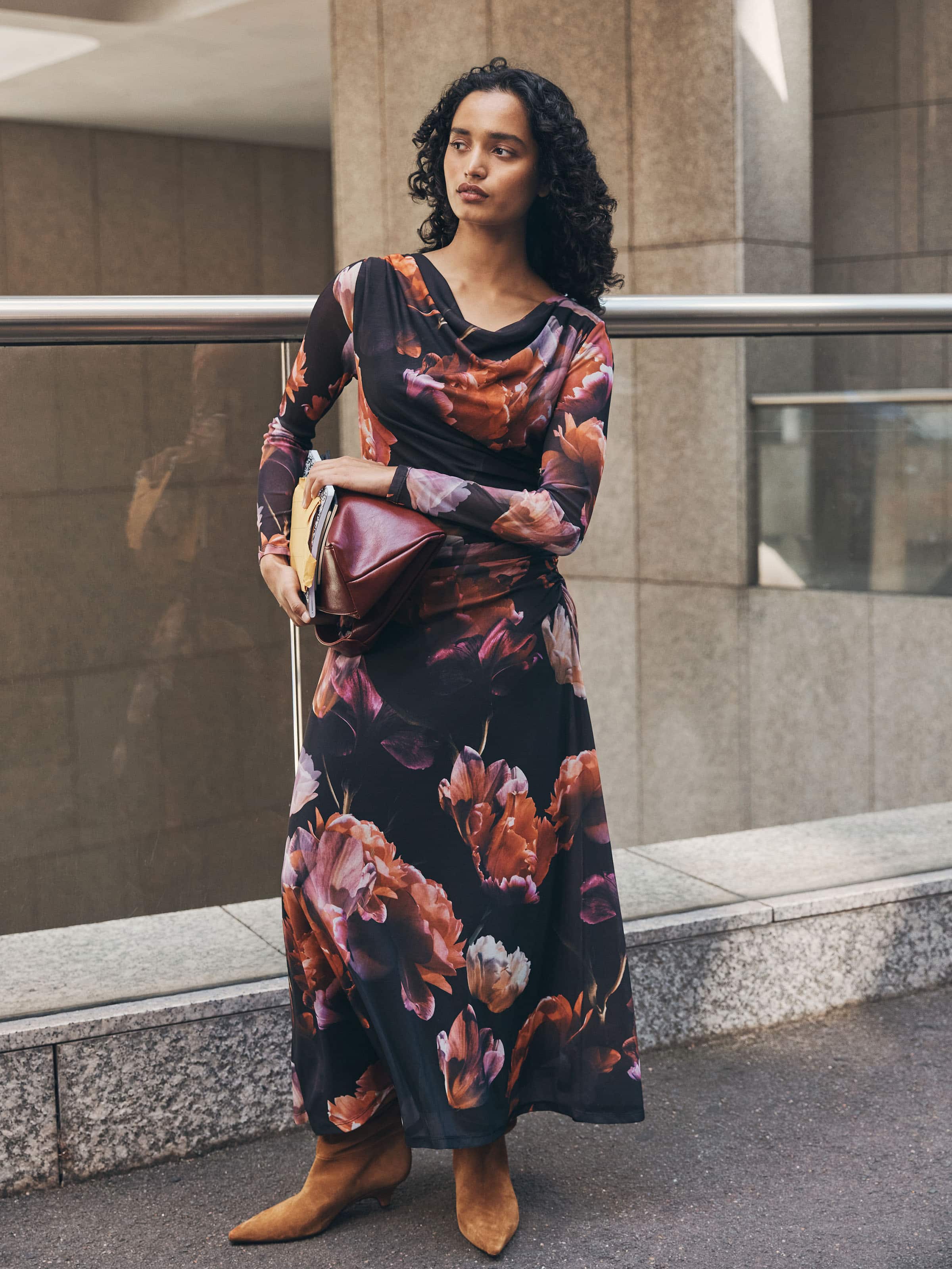 portmans long sleeve dress The Maeve Lace Long Sleeve Dress brings delicate lace, graceful long sleeves and effortless movement to winter event dressing. #portmans #portmansstyle