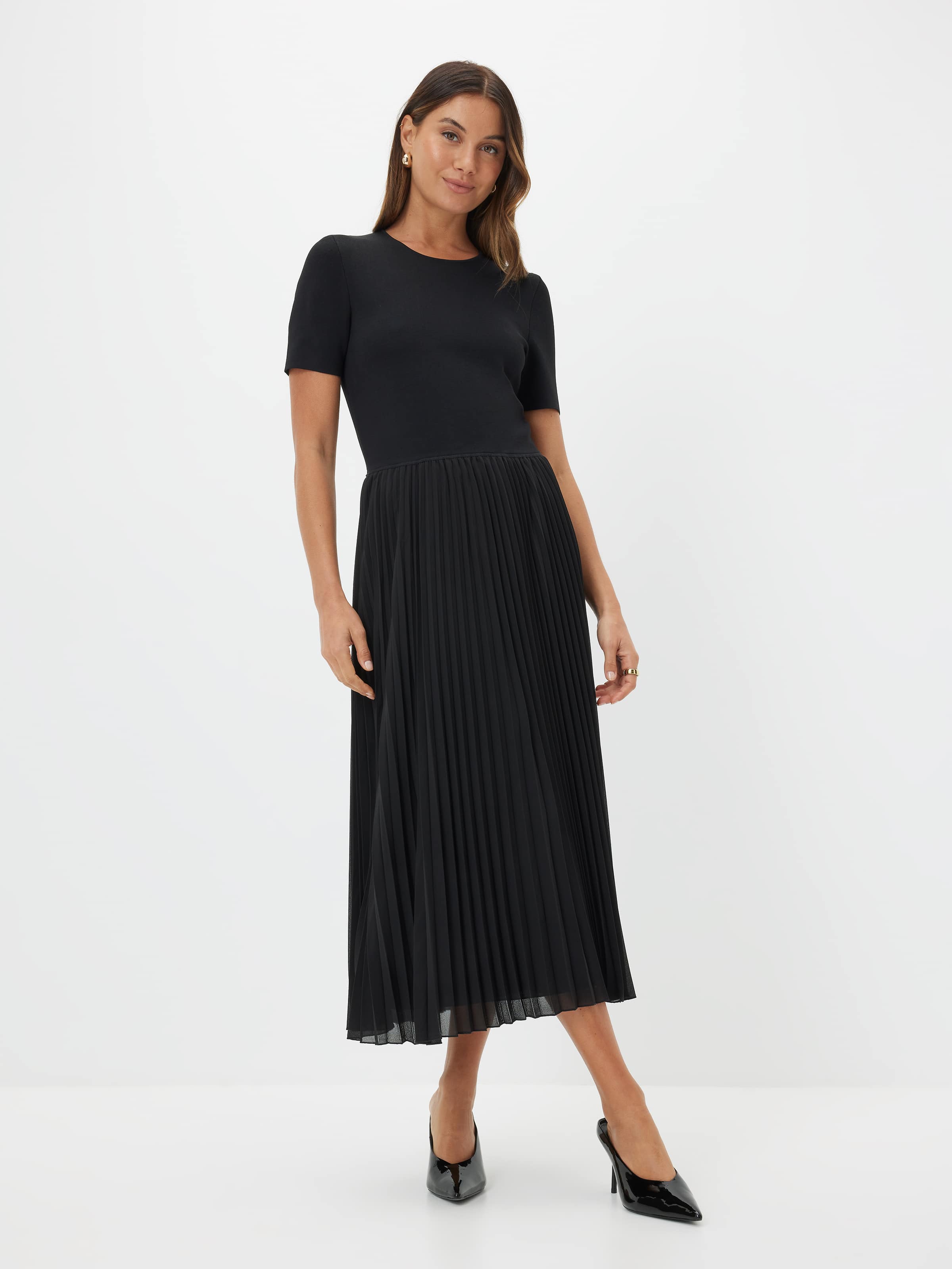 Anita Pleated Midi Dress