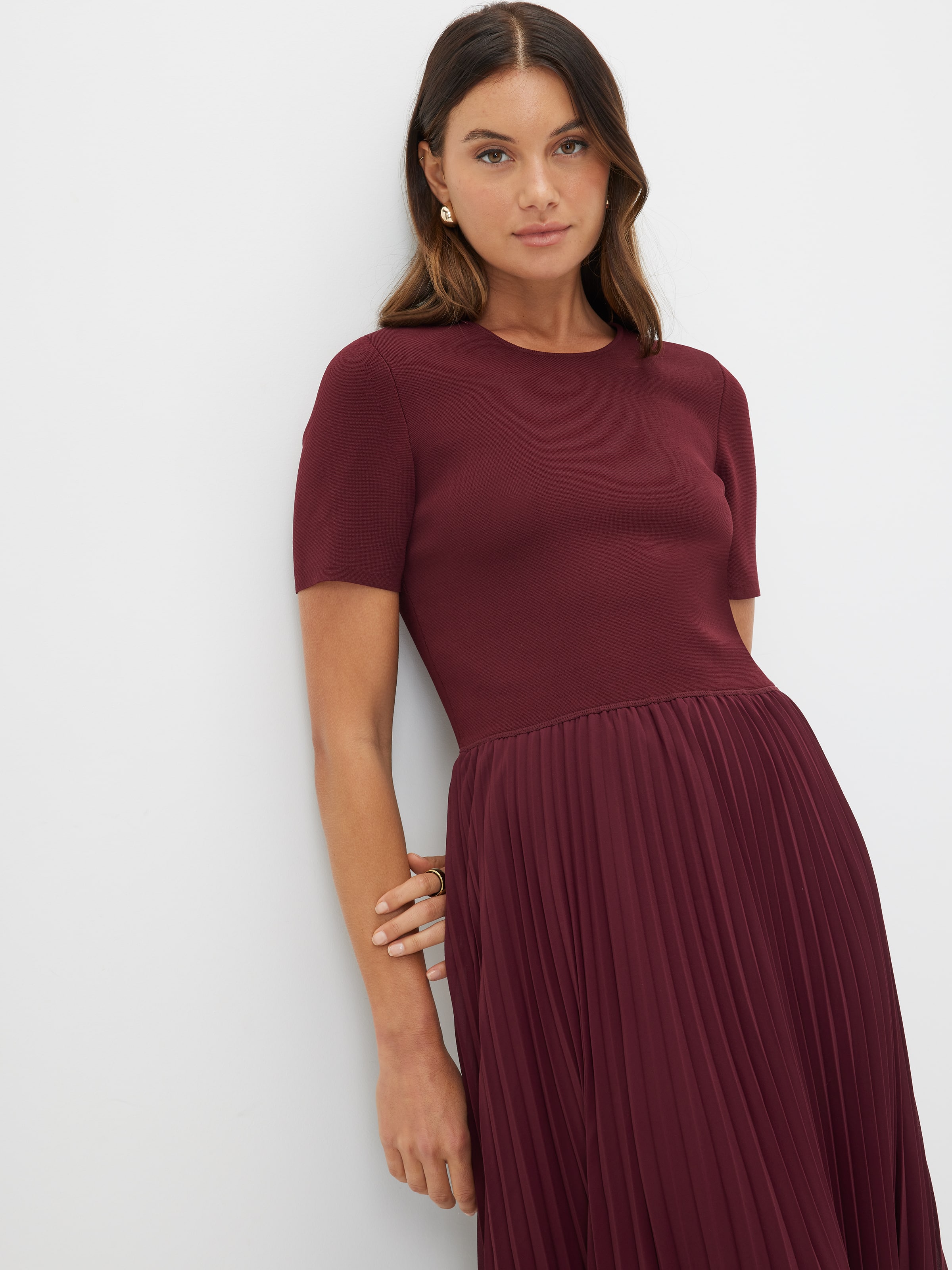 Anita Pleated Midi Dress