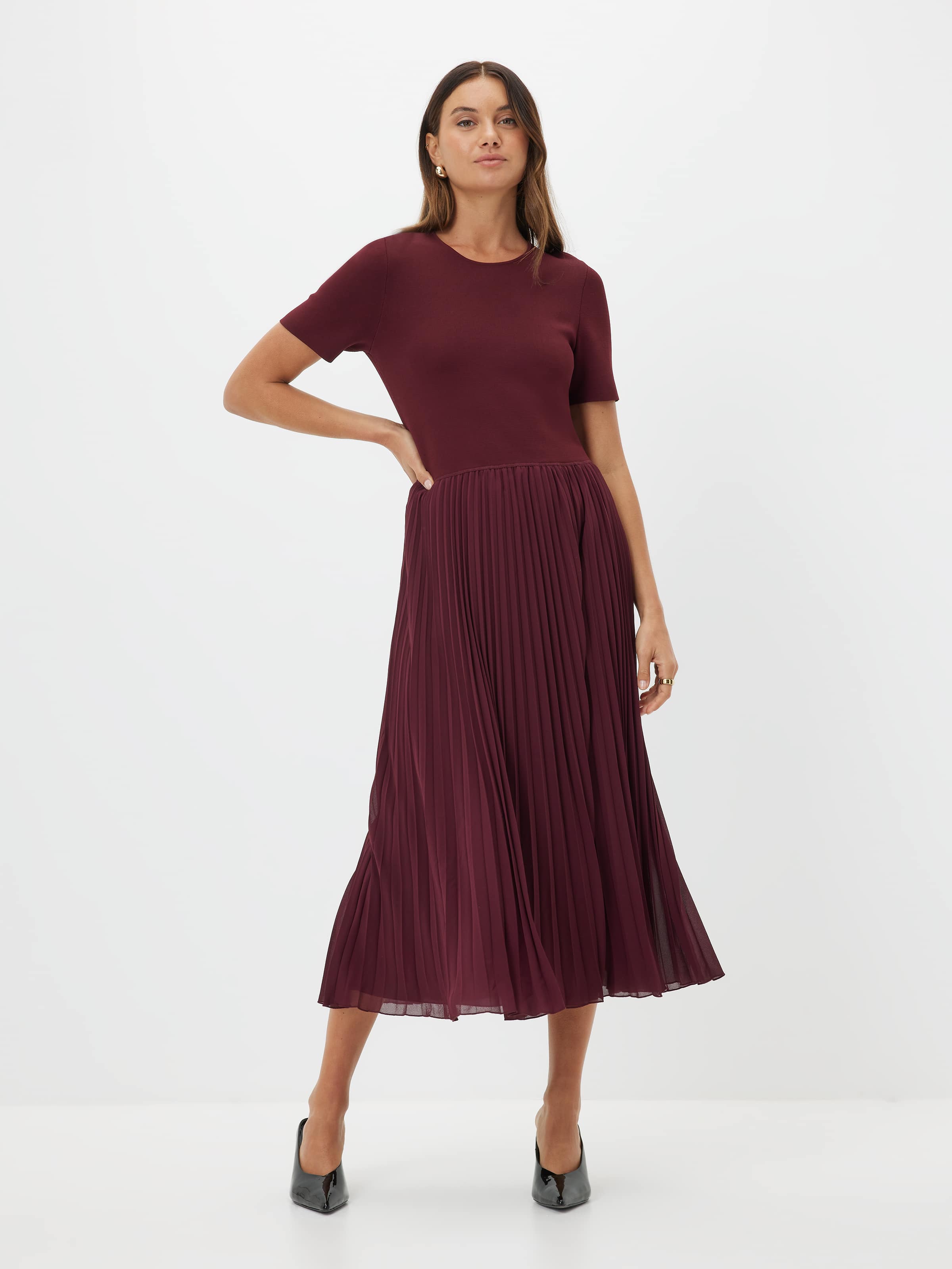 Anita Pleated Midi Dress