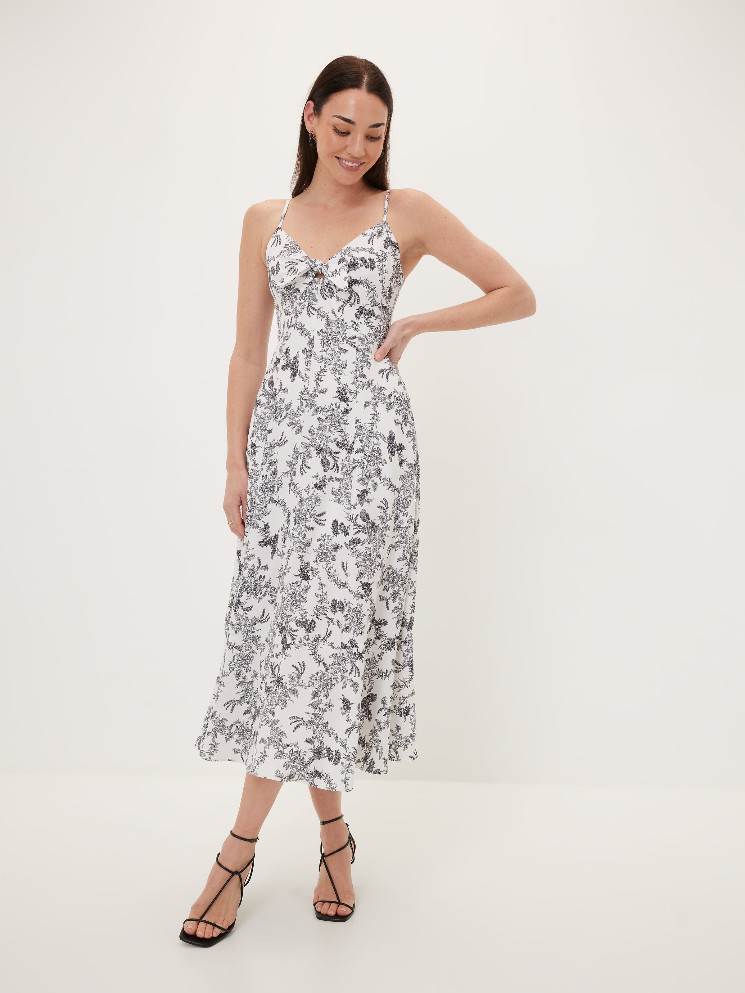 Kingsley Bow Front Midi Dress