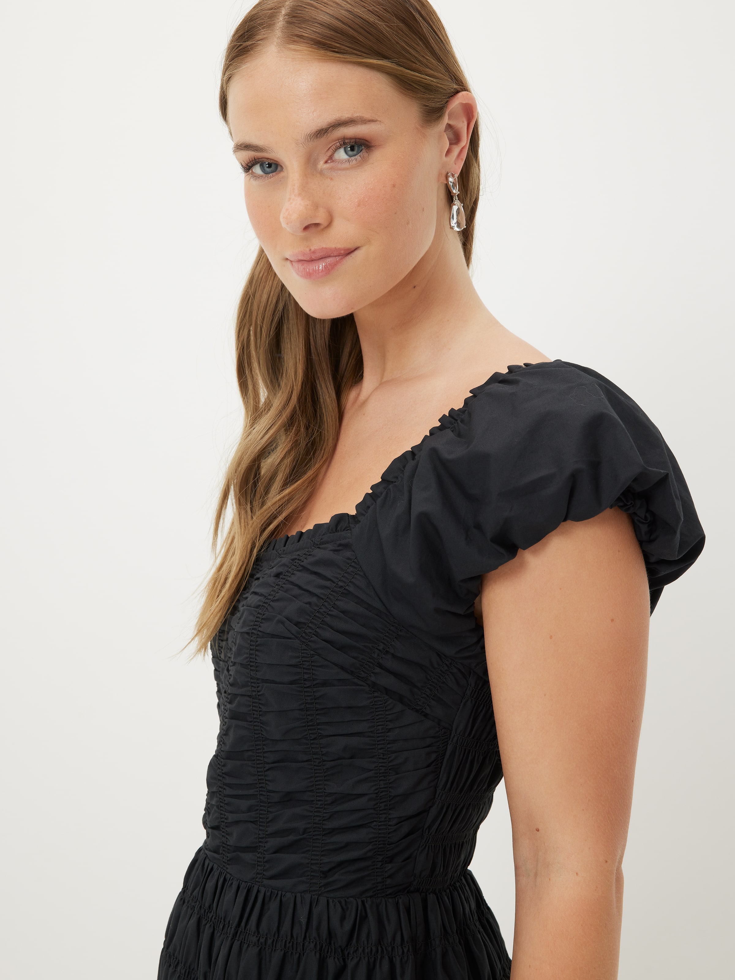 Spencer Shirred Midi Dress