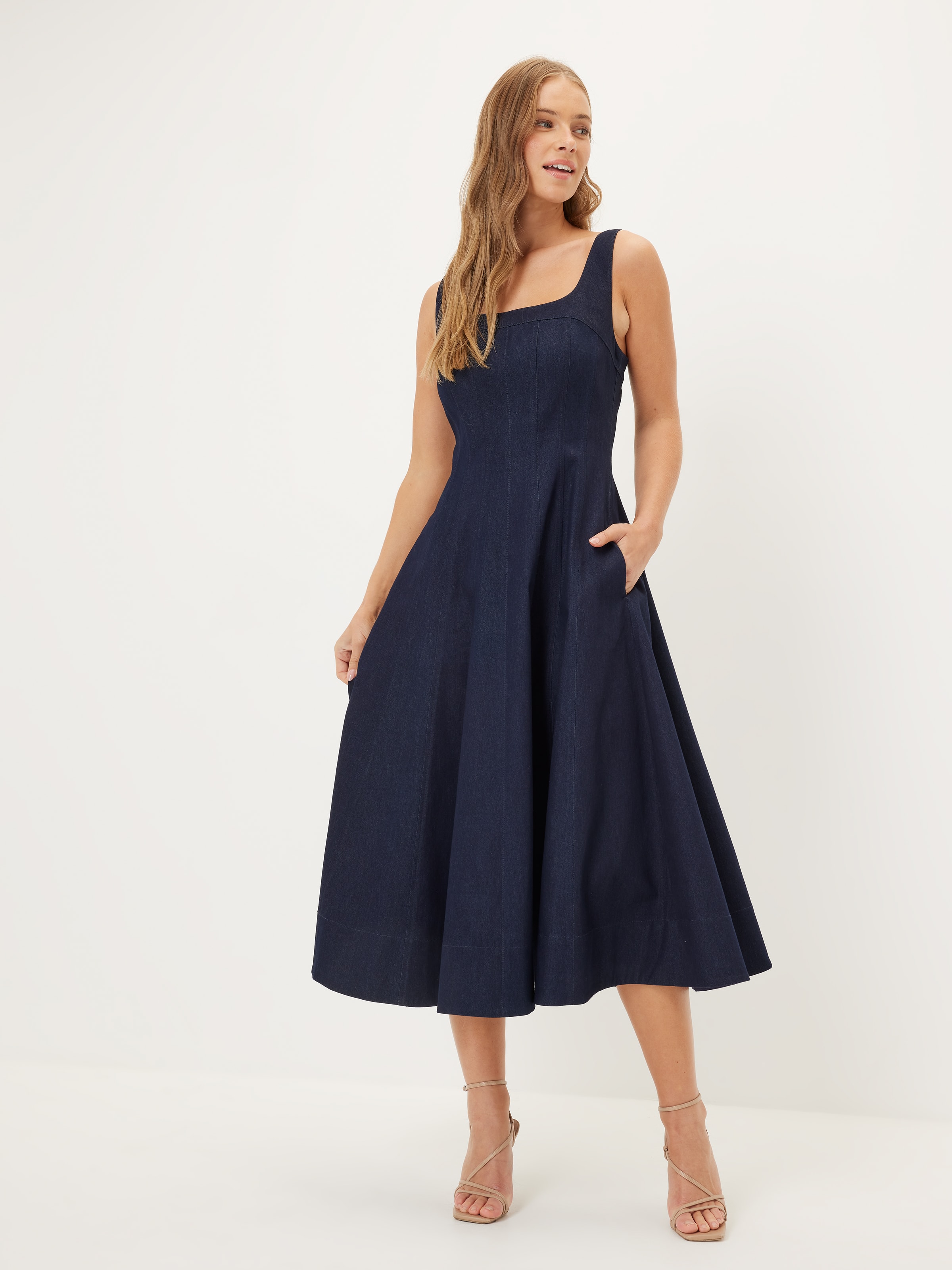 Miami Denim Midi Dress