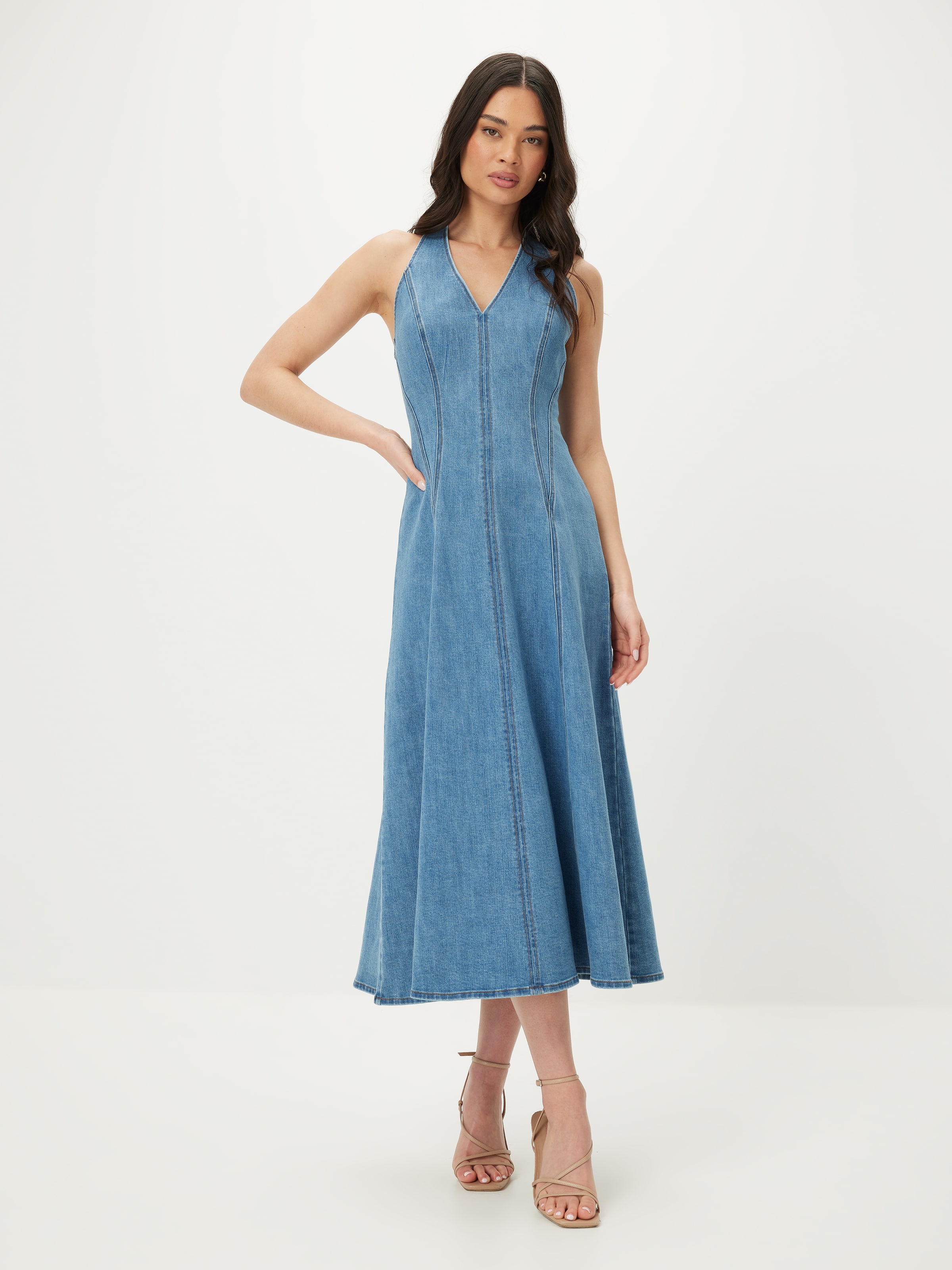 Paris Denim Midi Dress