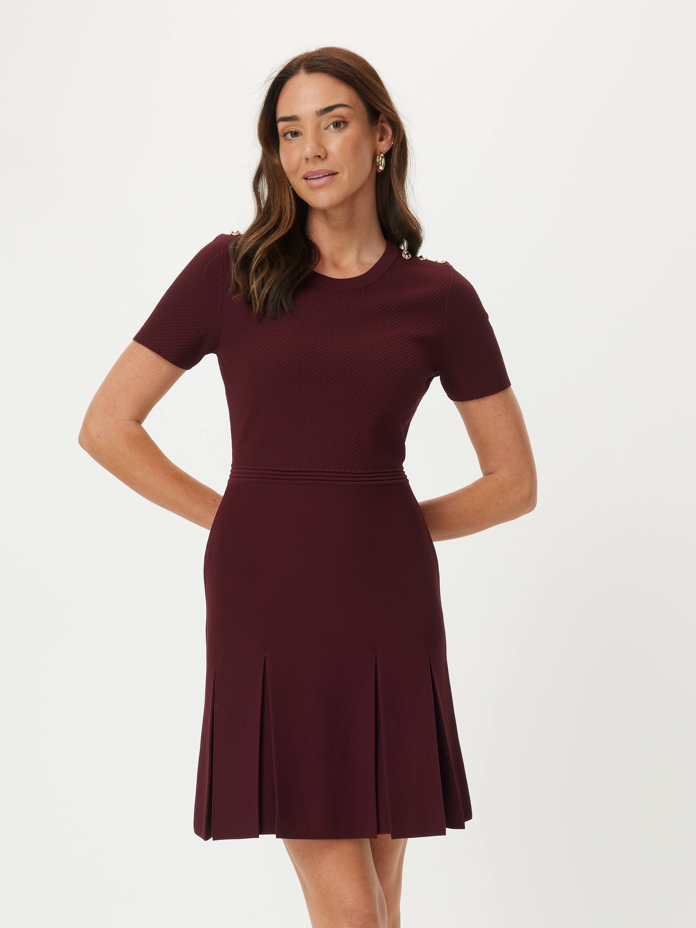 Liz Box Pleat Mini Dress
