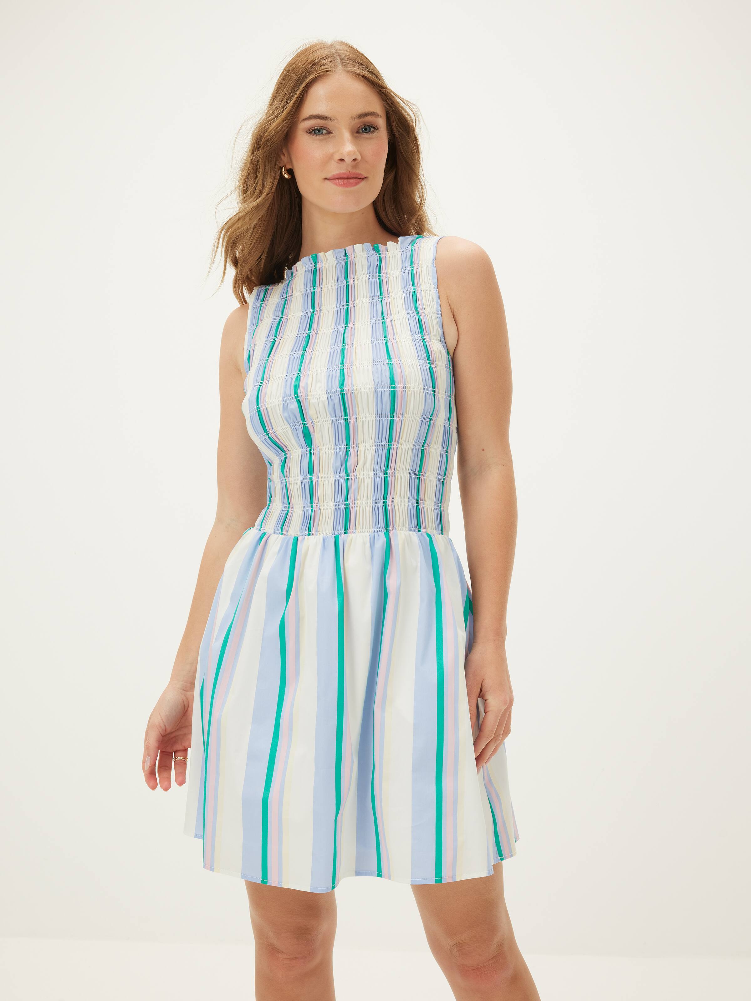 Cindy Shirred Short Dress