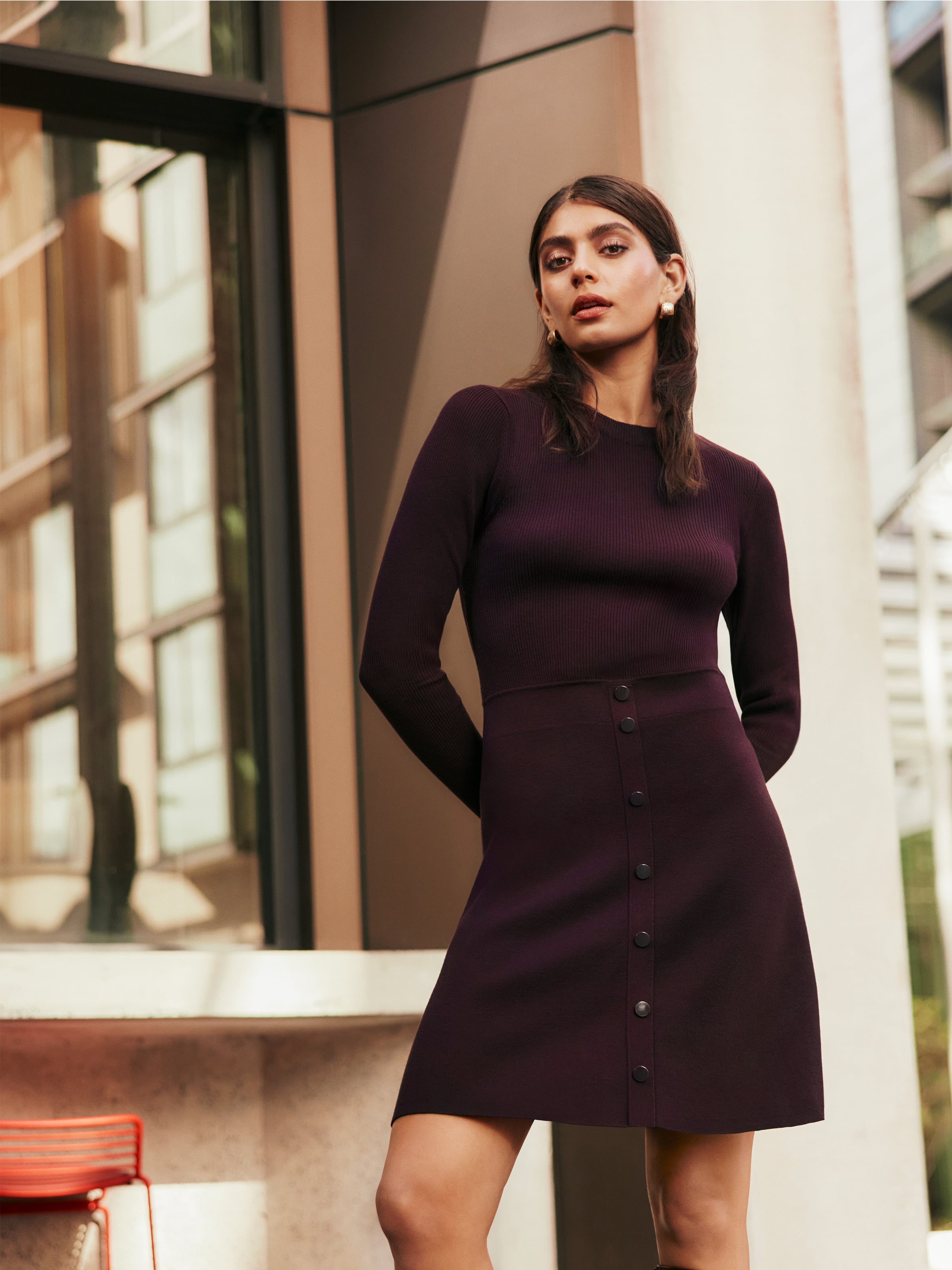 Julia Spliced Milano Mini Dress