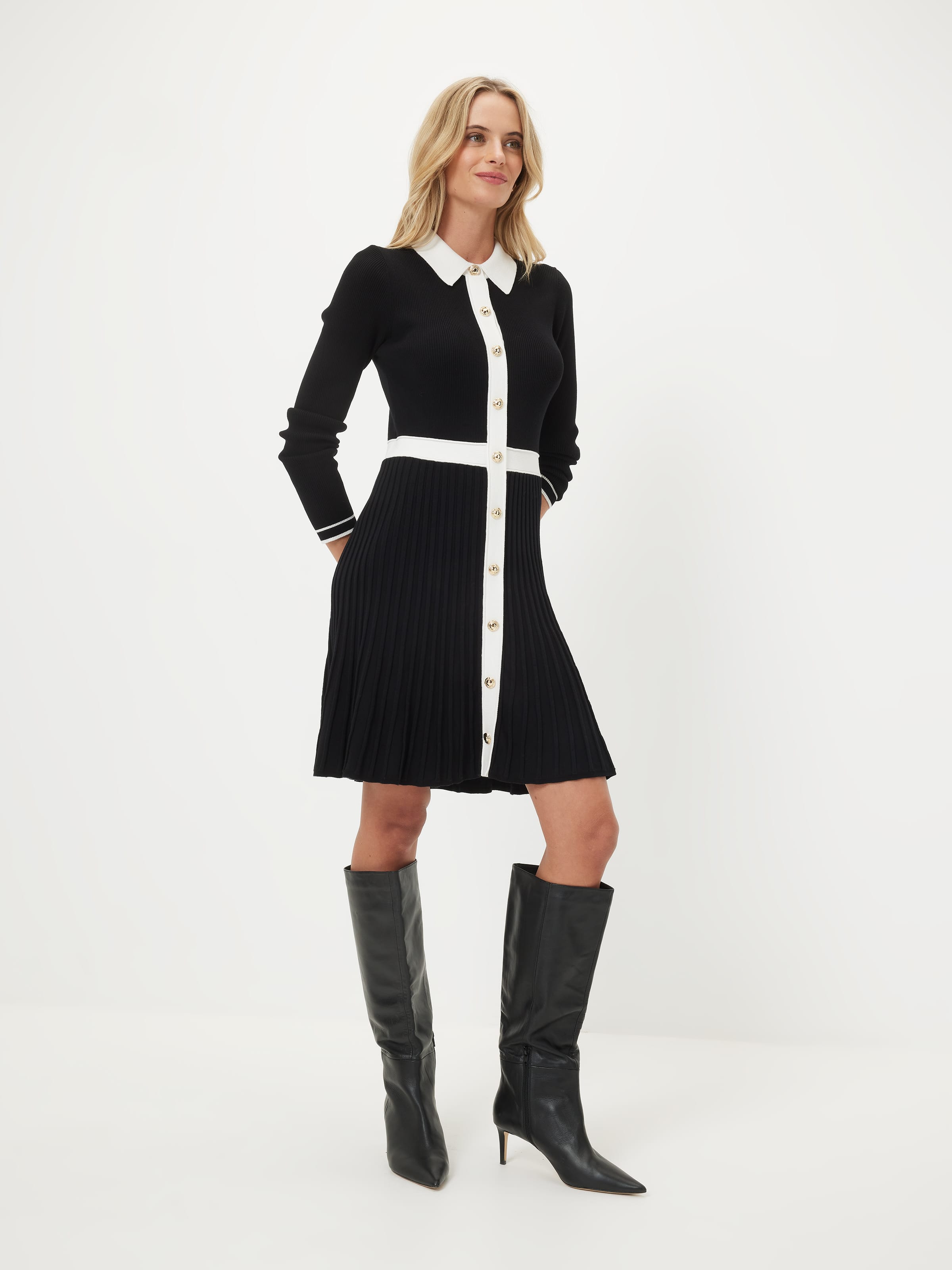 Lauren Tipped Mini Milano Dress