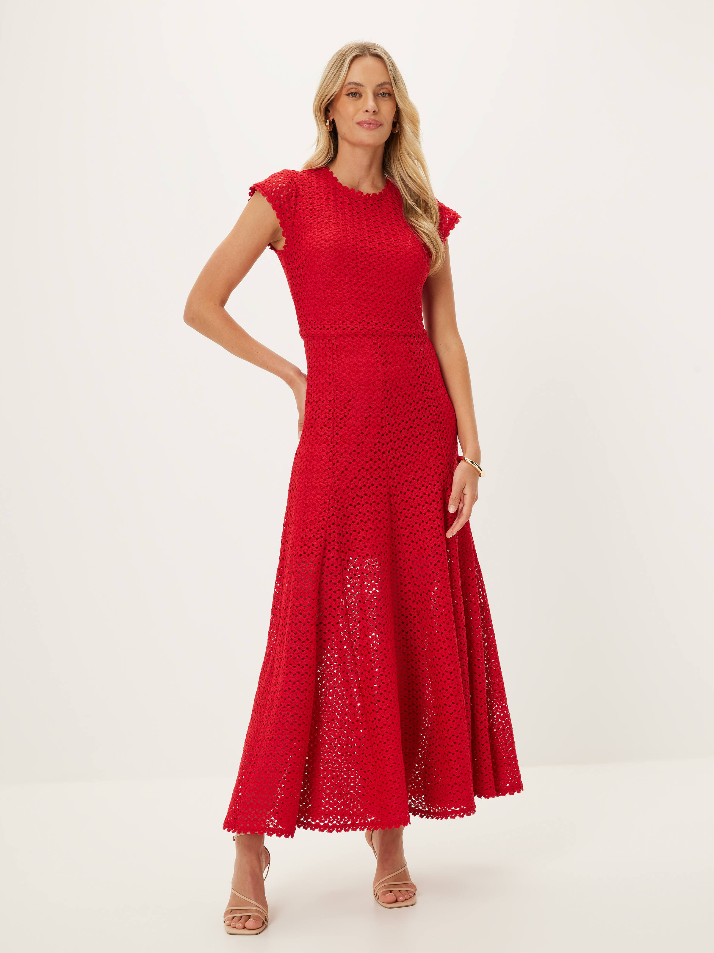 Kelly Knitted Lace Cap Dress