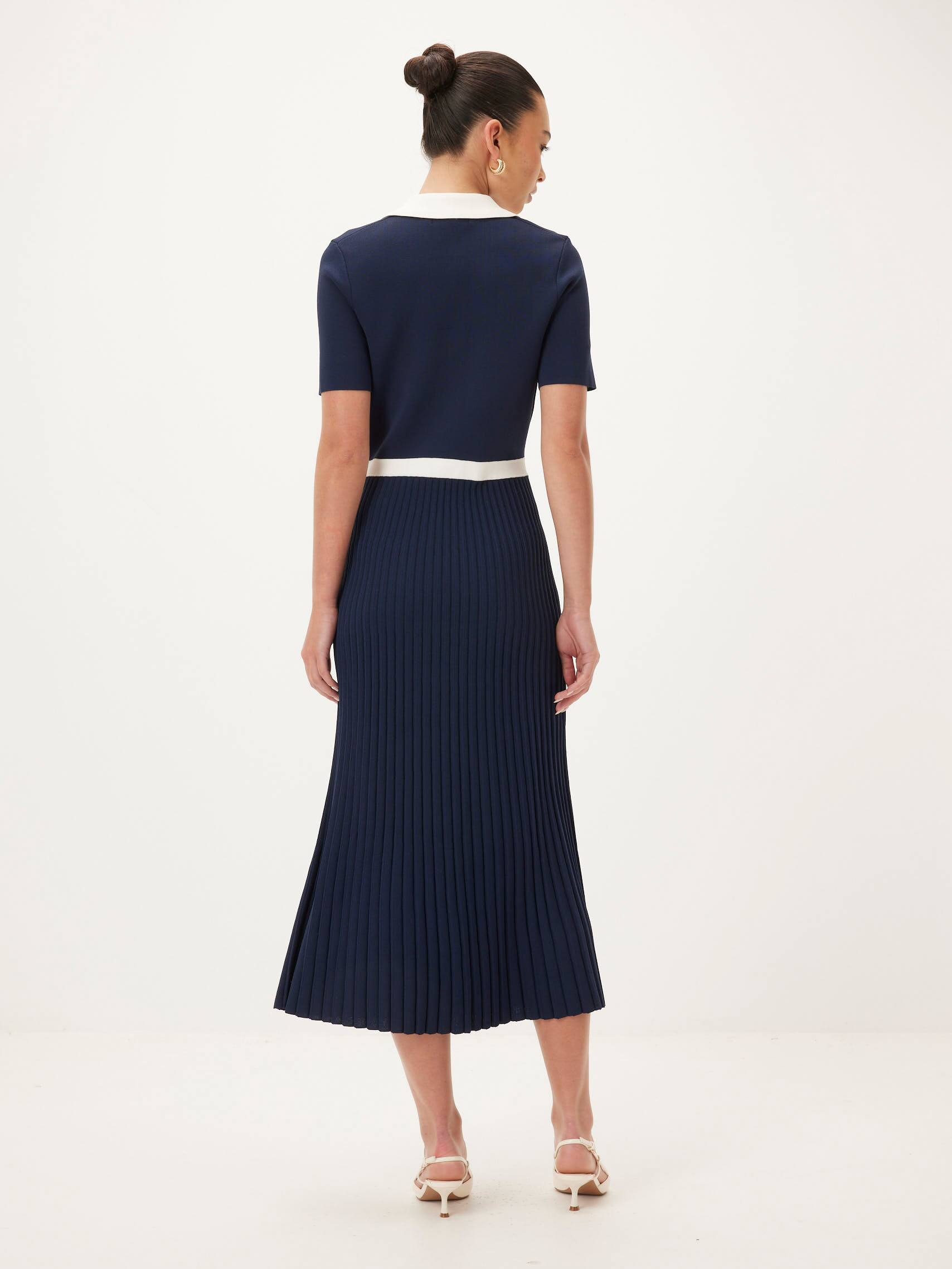 Caitlyn Tipped Knit Midi Dress
