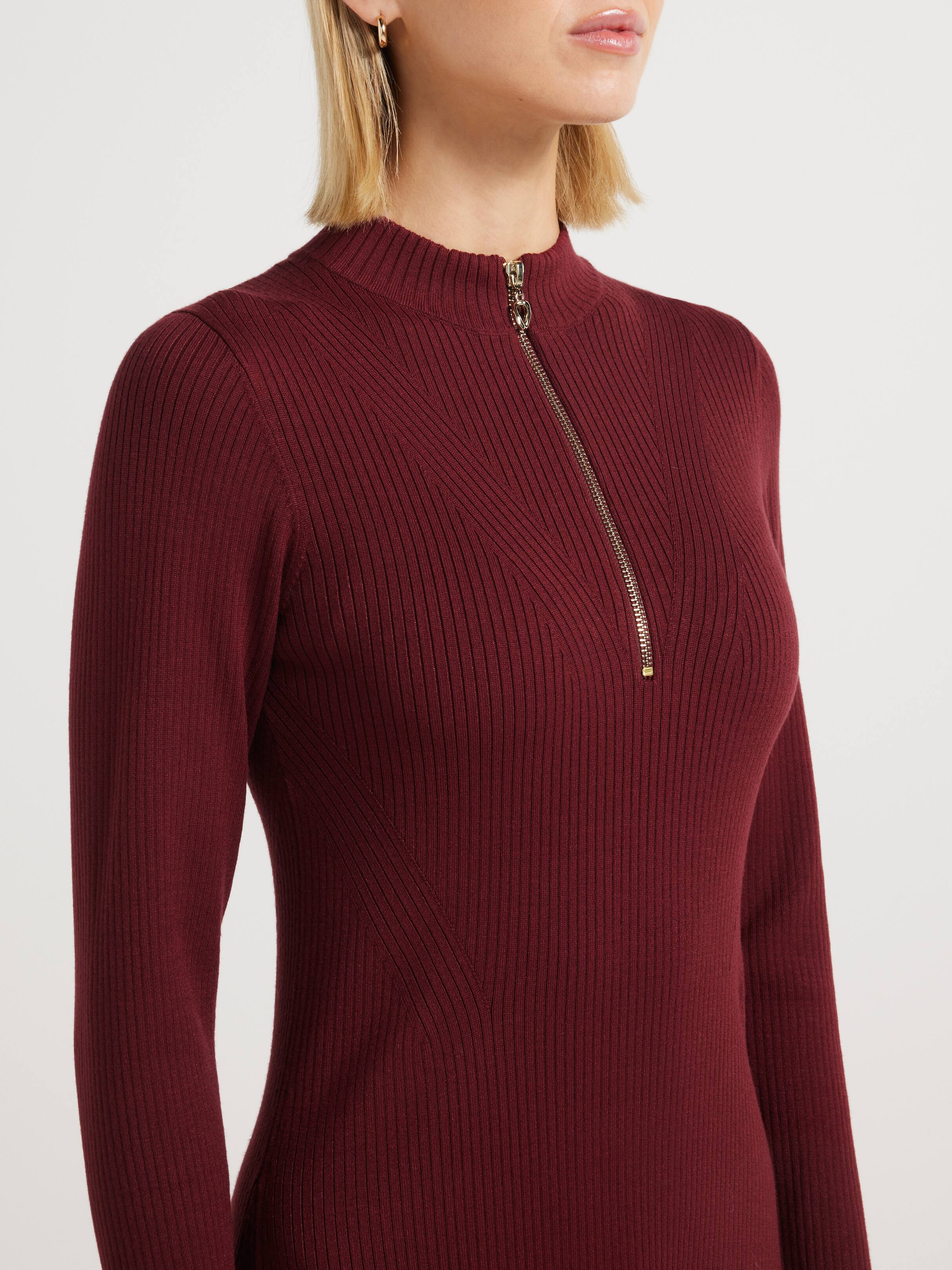 Kat Zip Knit Midi Dress