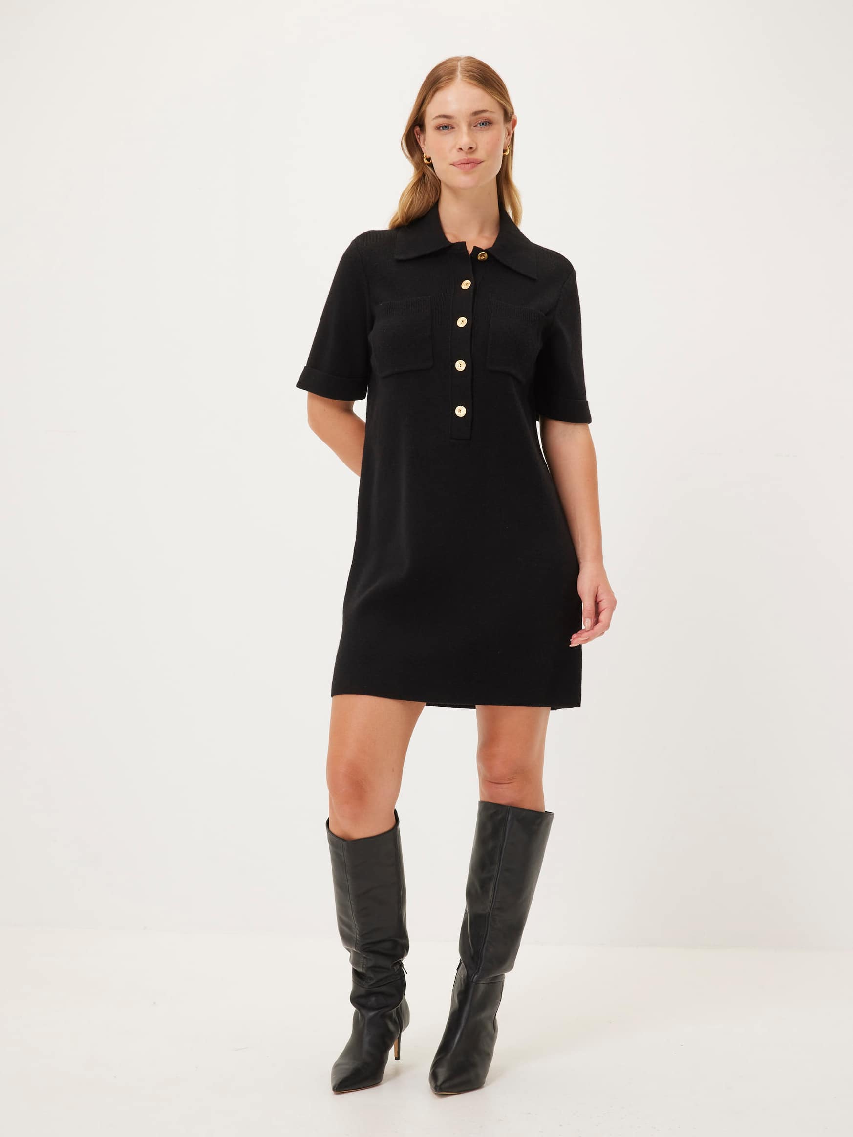 Juliana Collared Knit Dress