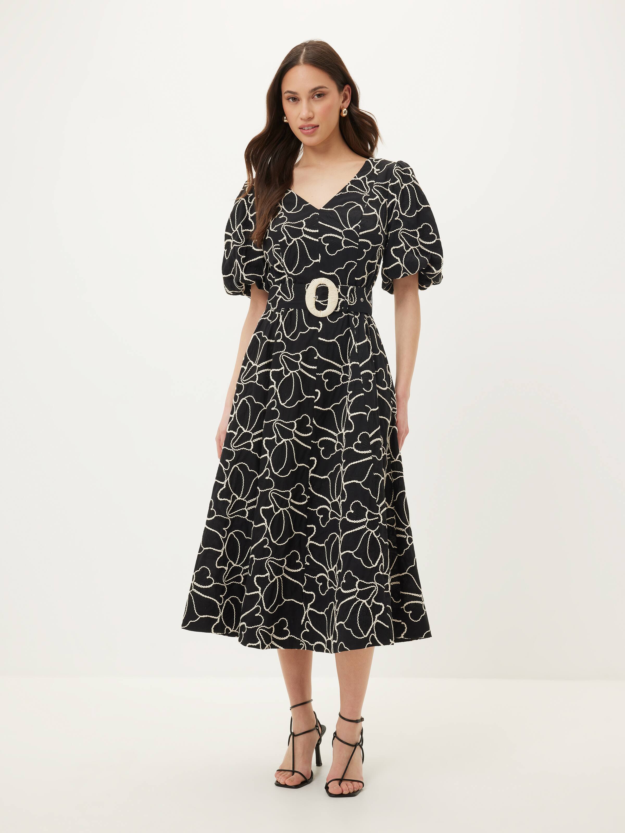 Kendall Embroidered Midi Dress