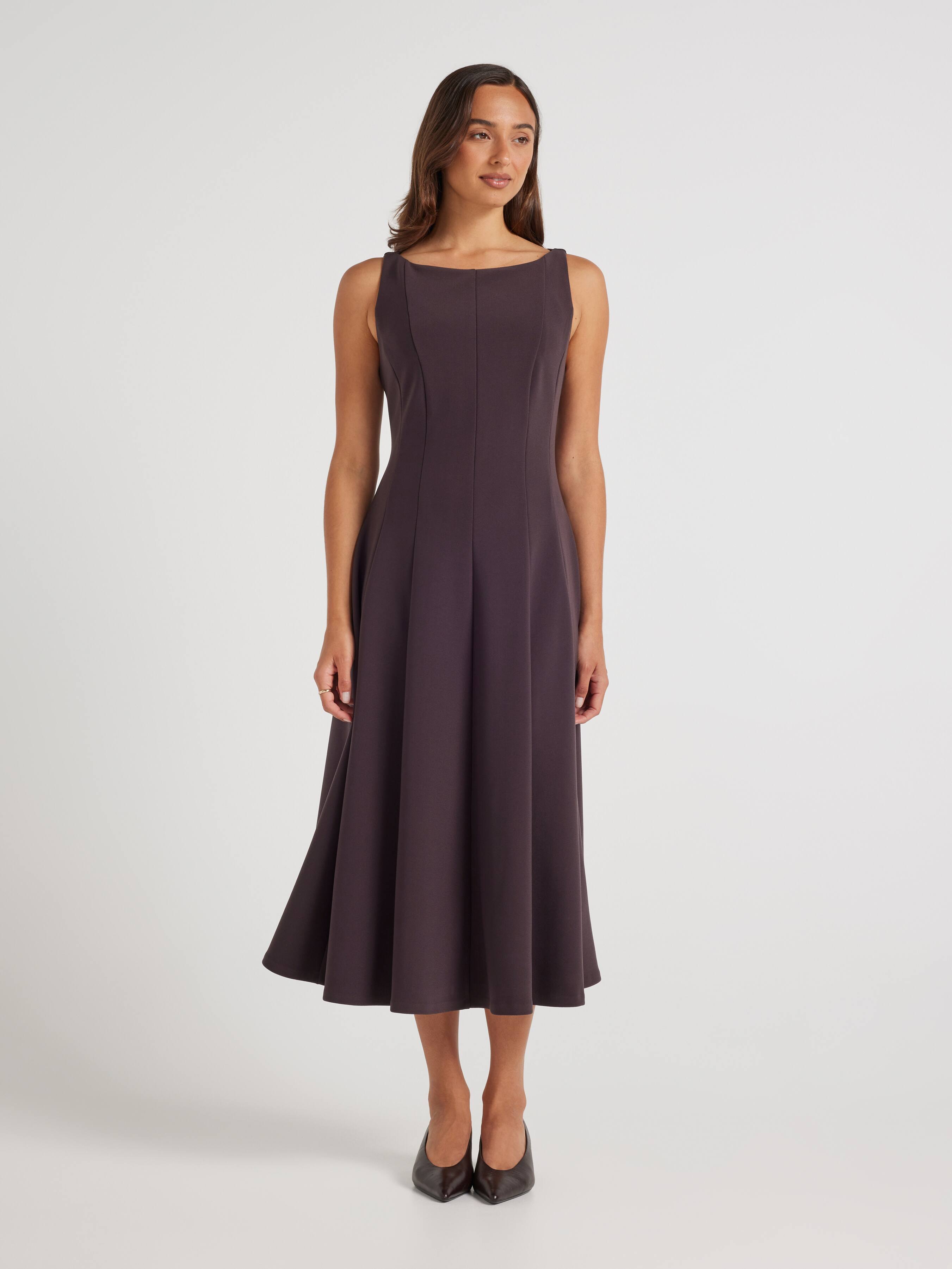 Rosie Boat Neck Fit & Flare Dress