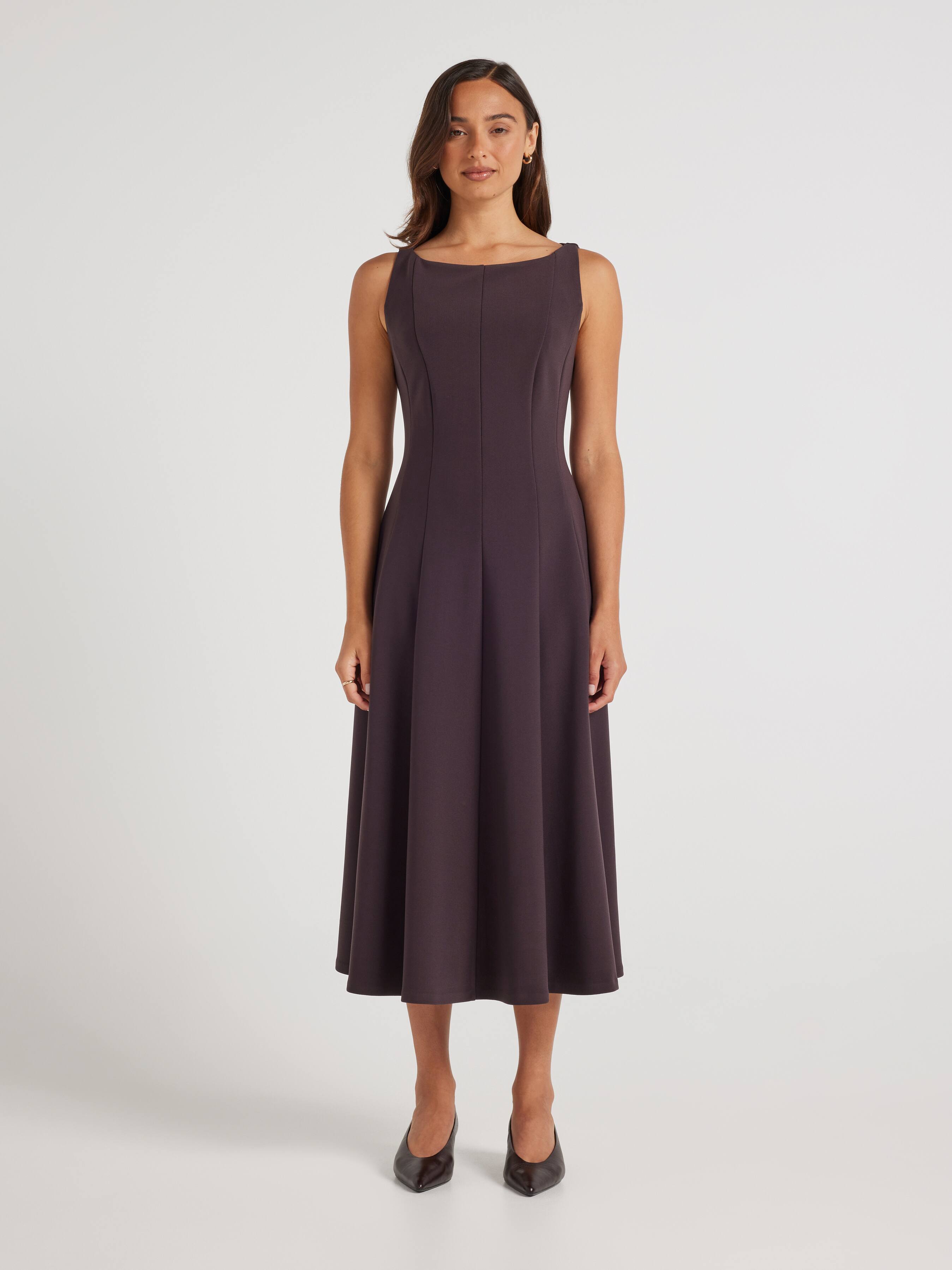 portmans halter neck dress Hire Halter Stripe Pink Blue Dress | Portmans