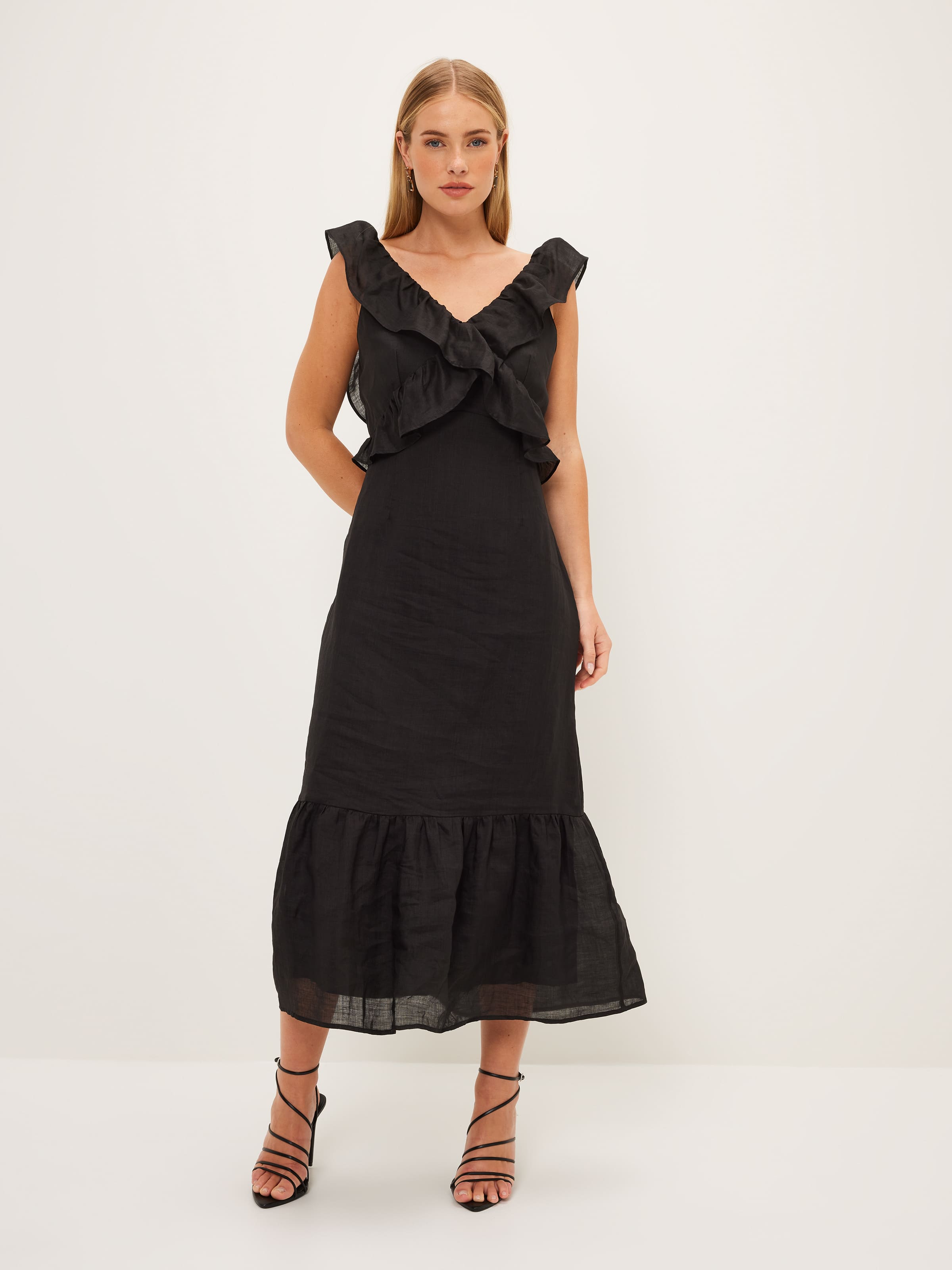 Black ruffle skirt outlet australia