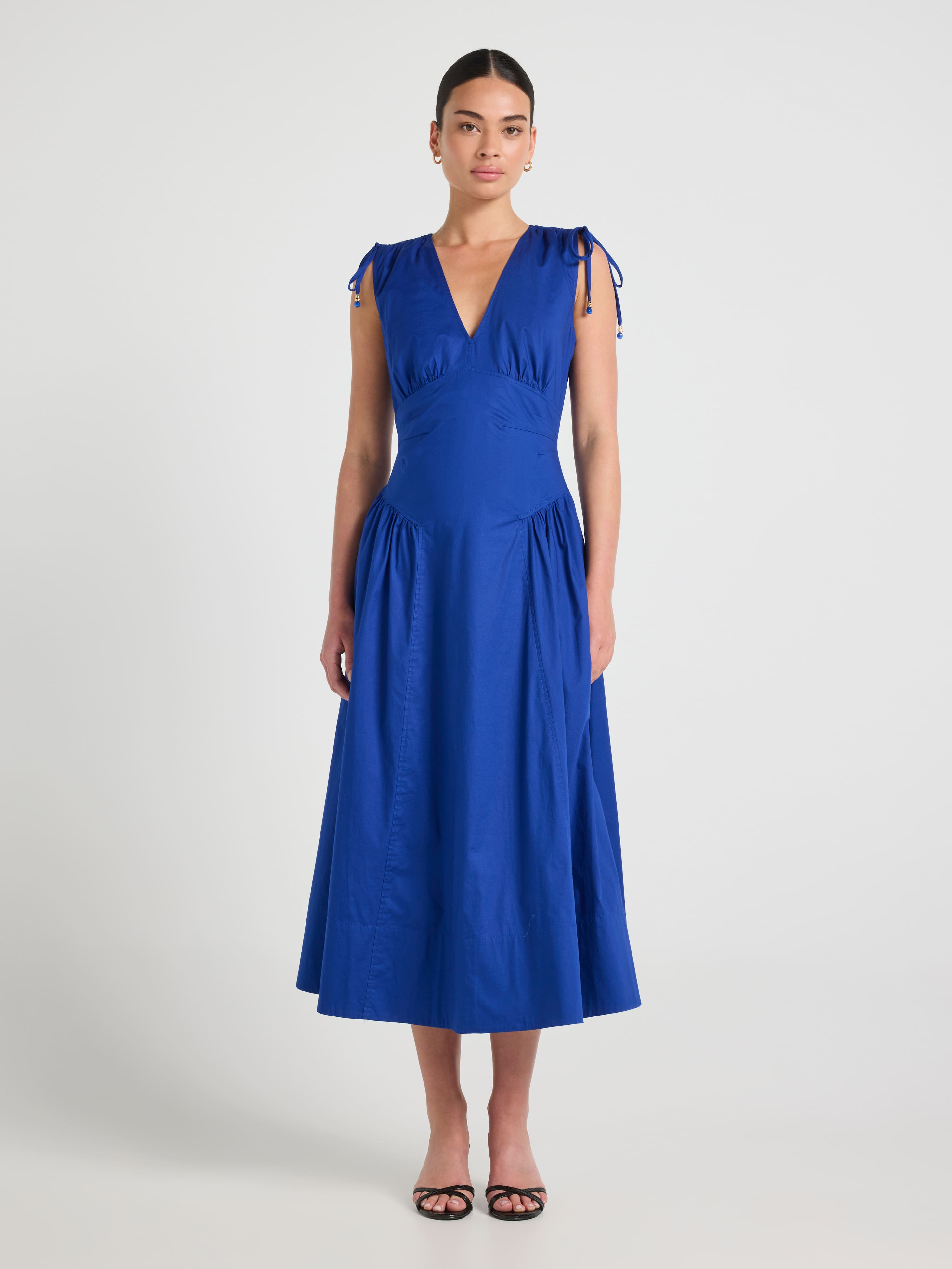 Lenny V Neck Midi Dress