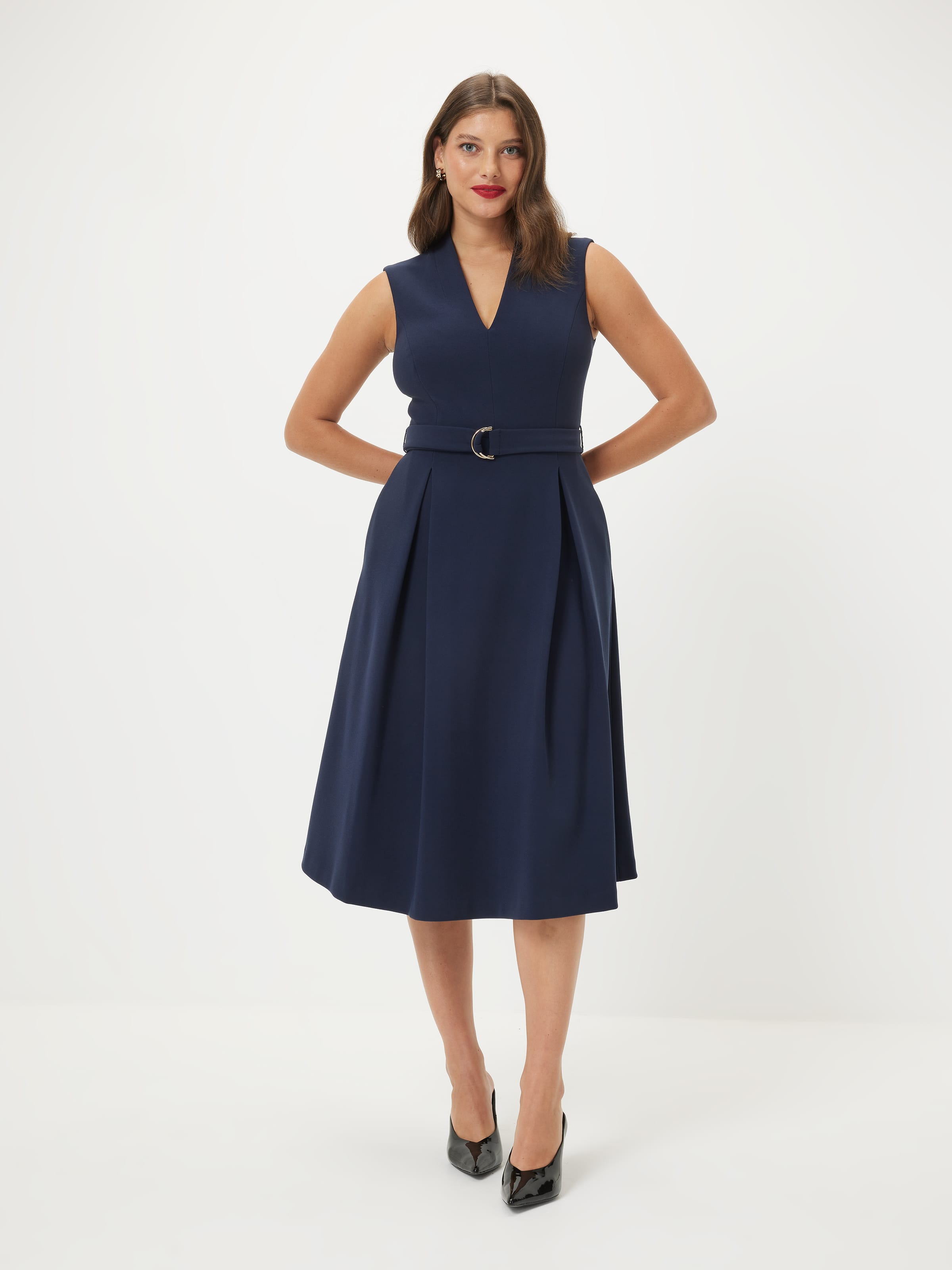 Rosie V-Neck Fit & Flare Dress