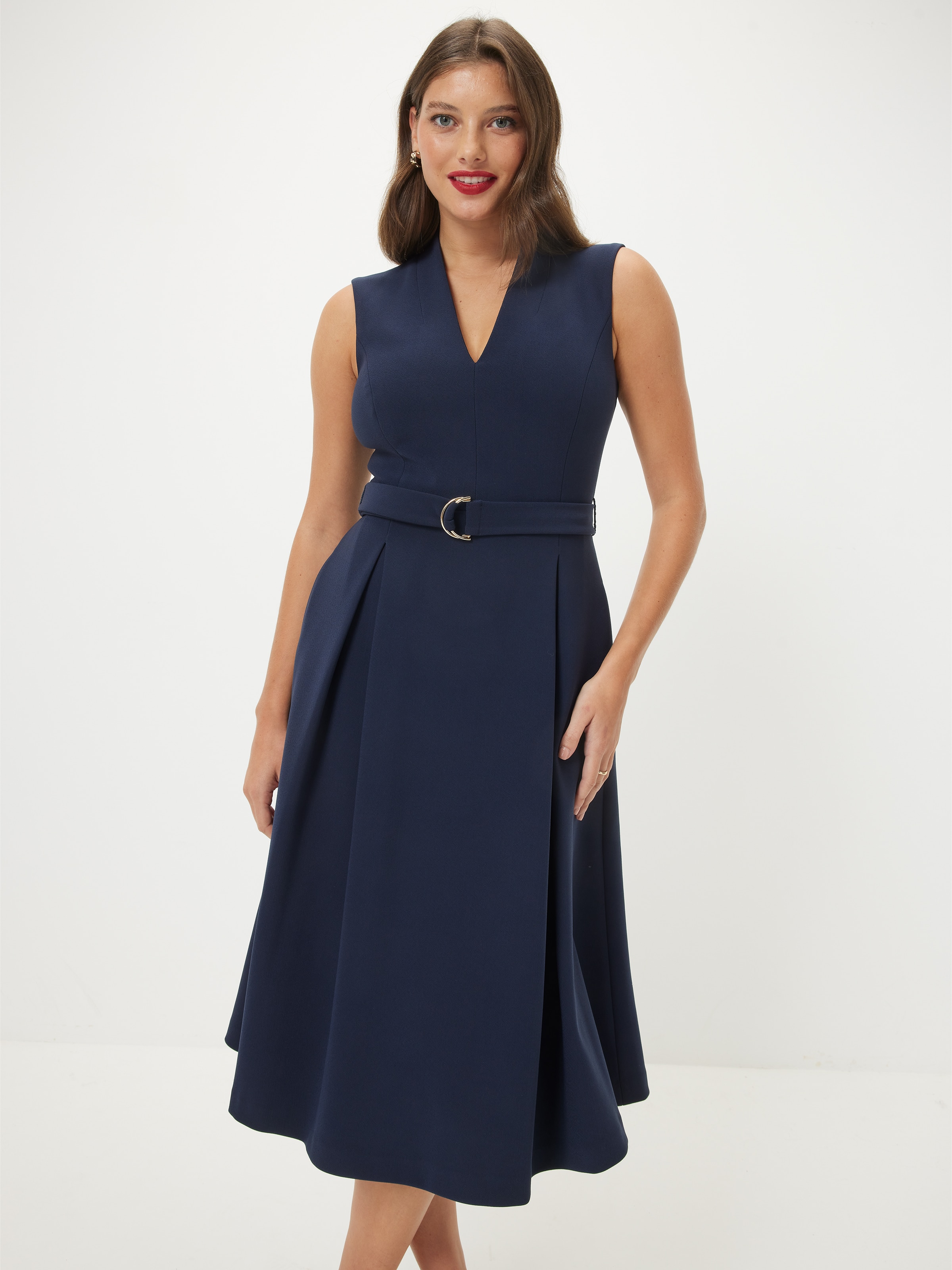 Rosie V-Neck Fit & Flare Dress