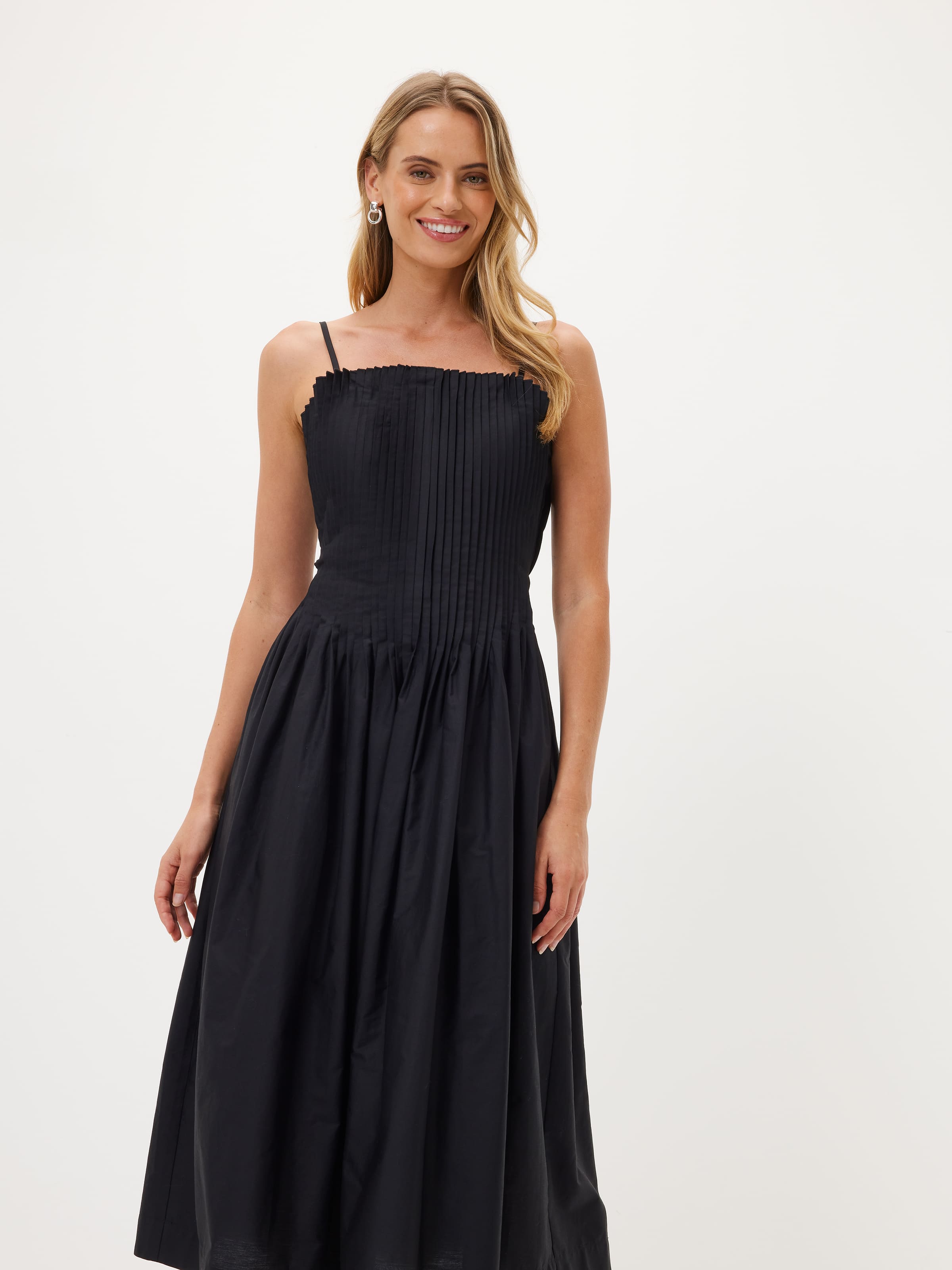 Linda Pintuck Midi Dress