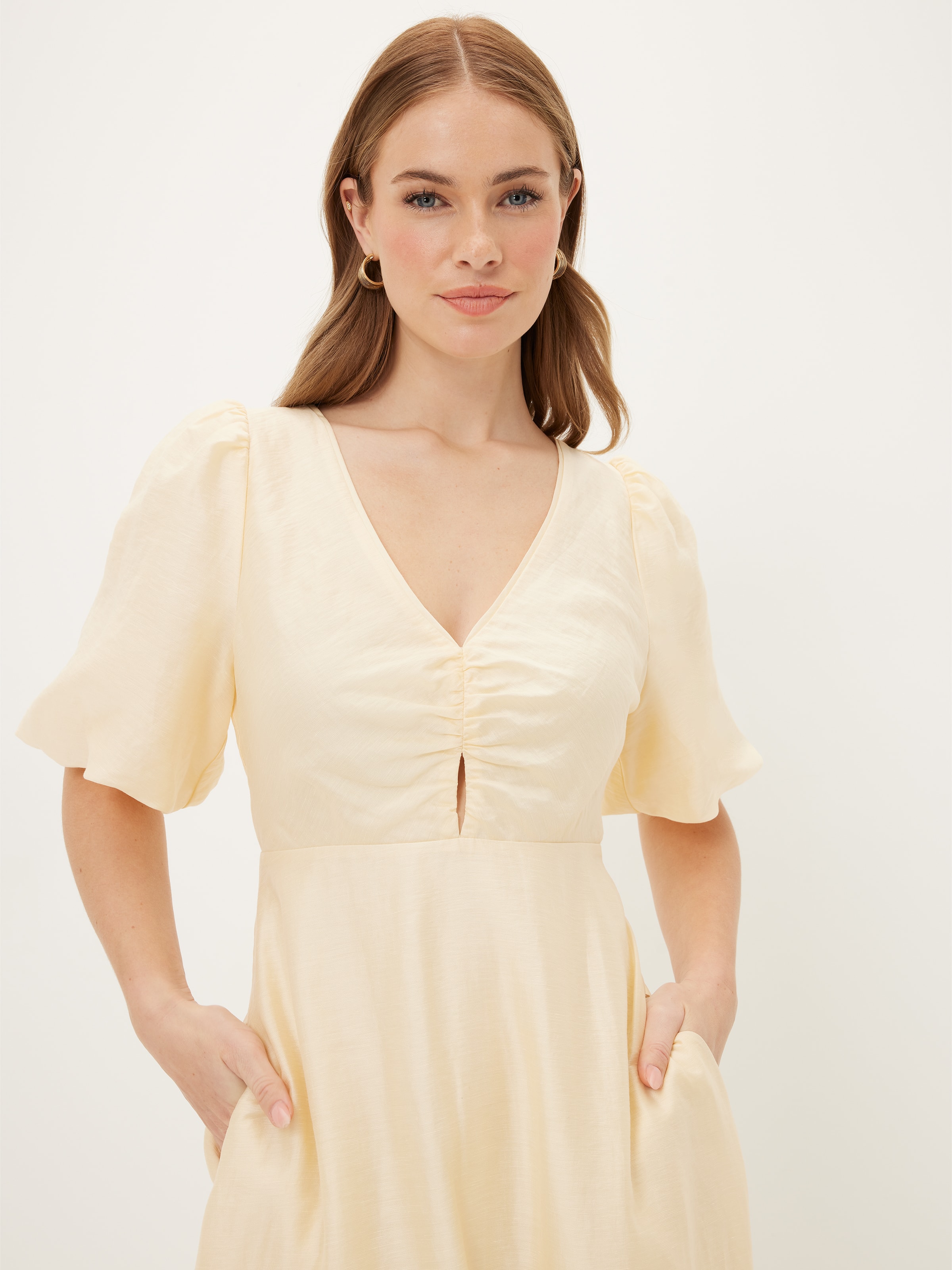 Ray Keyhole Midi Dress