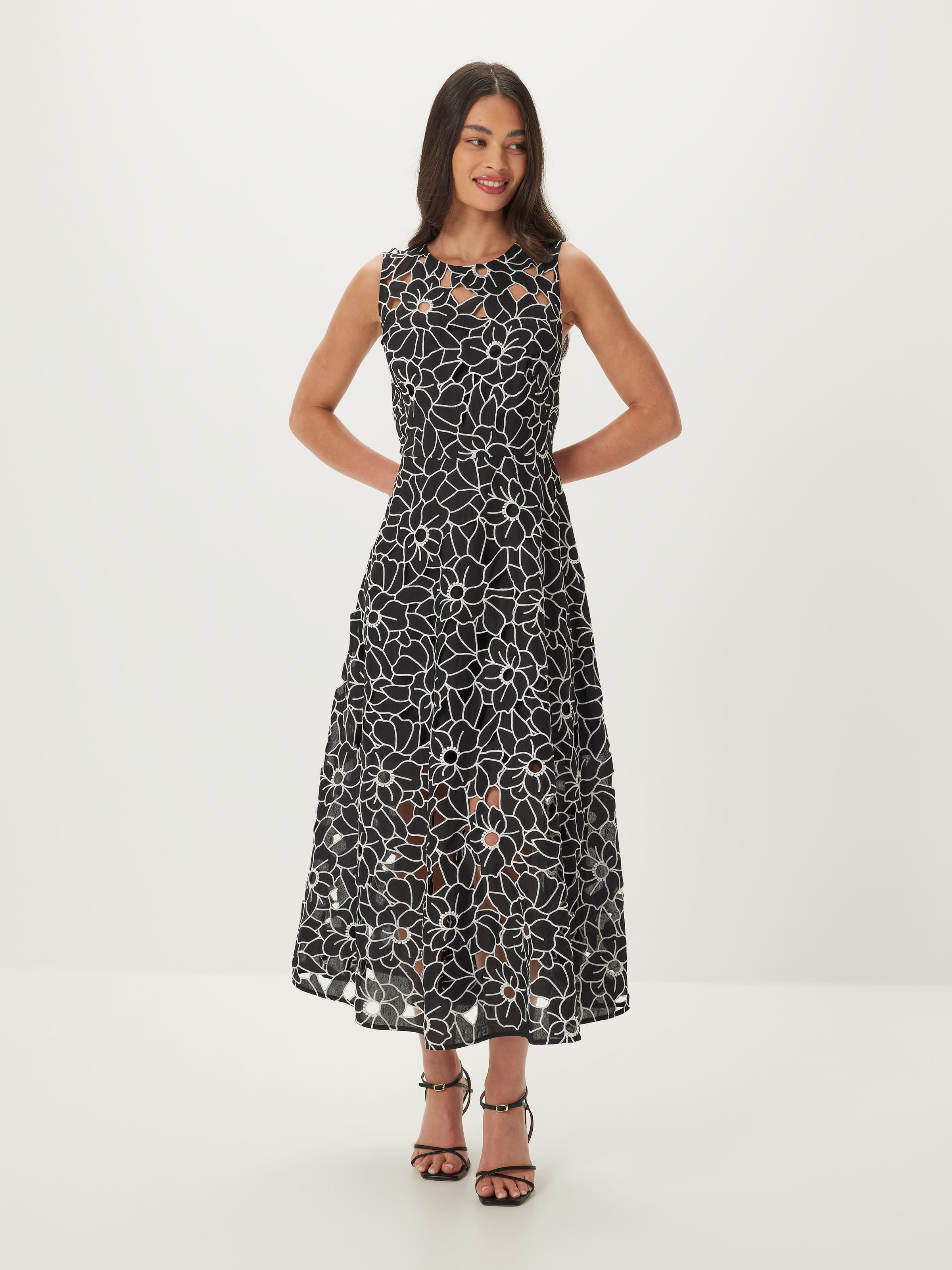 Kyla Embroidered Midi Dress
