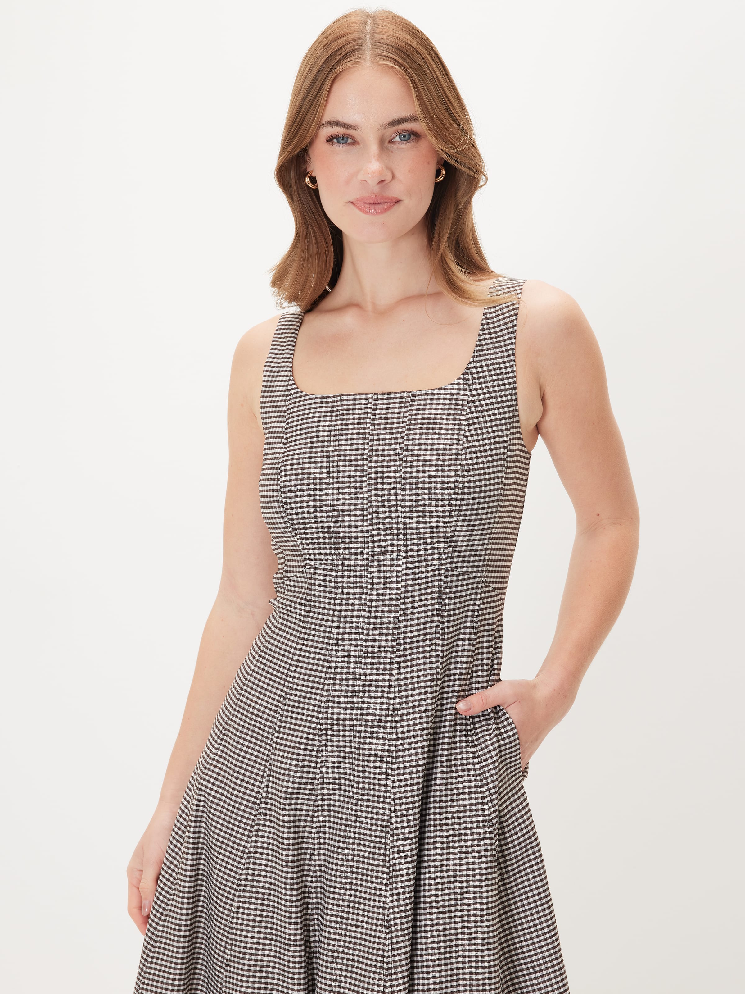Billie Check Midi Dress