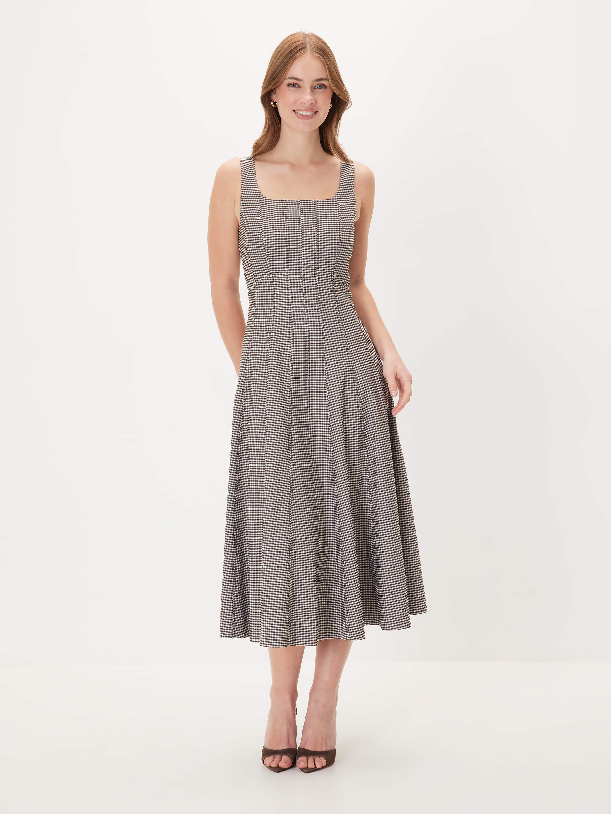 Billie Check Midi Dress