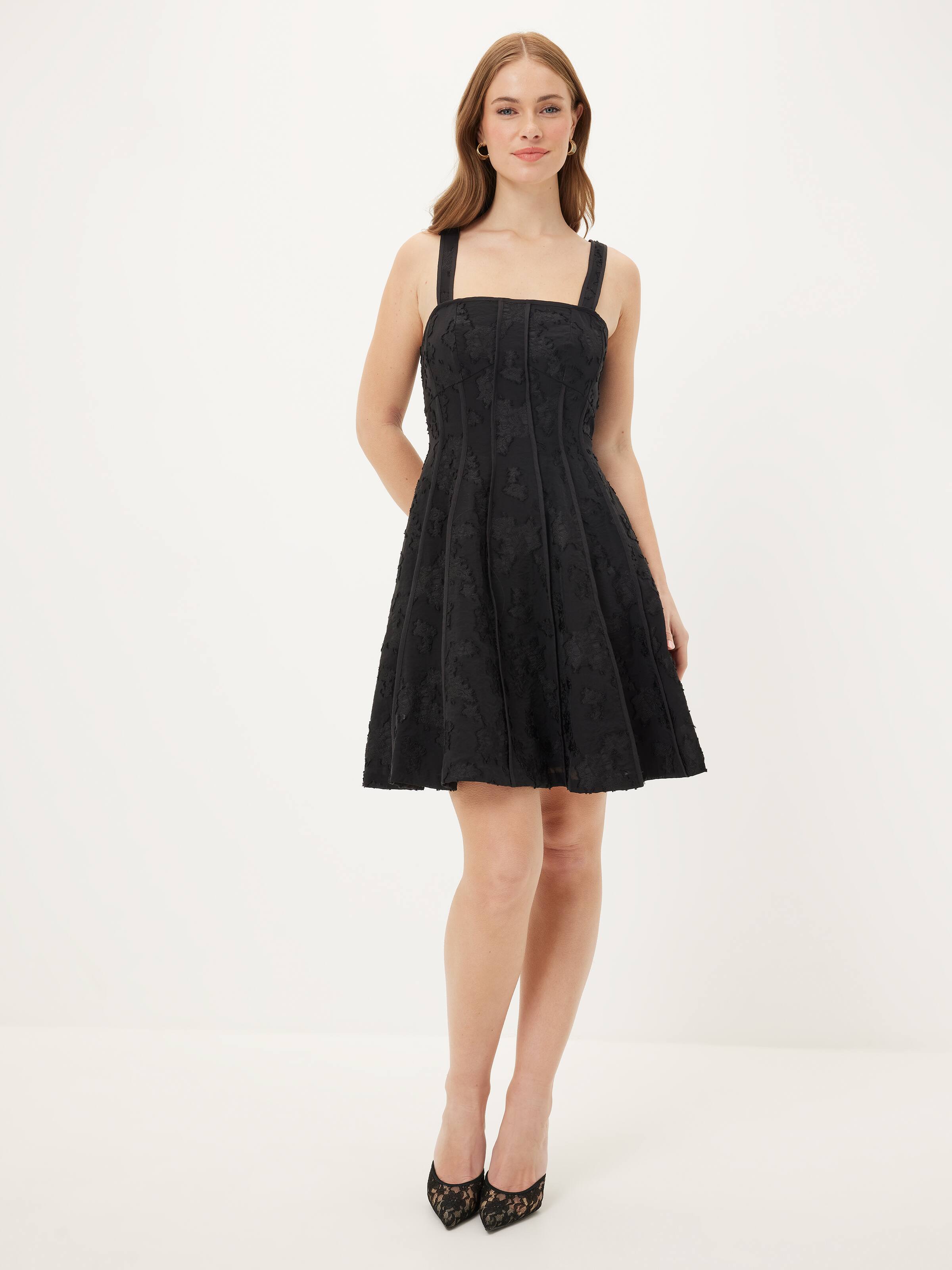 Adrianna Jacquard Short Dress