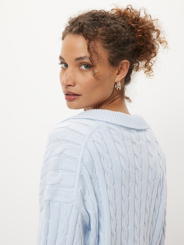 Elise Cable Knit Knit Top                                                                                                       