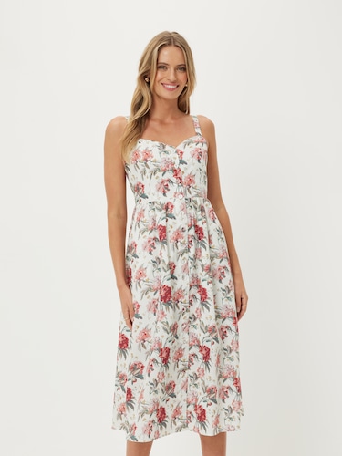 Viola Poplin Midi Dress                                                                                                         