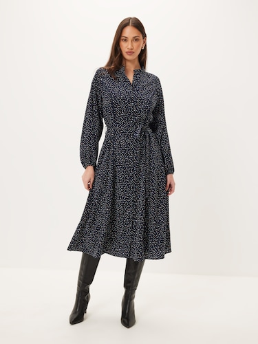 Maeve Long Sleeve Midi Shirt Dress                                                                                              