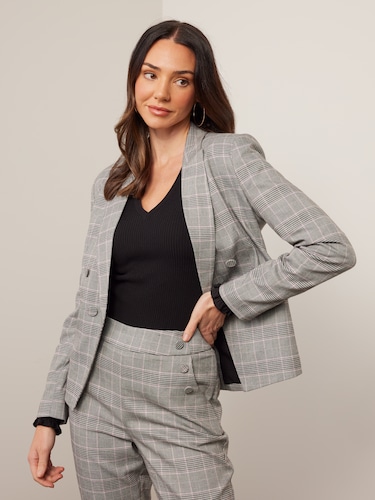 Jackie Check Jacket                                                                                                             