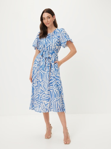 knee length dresses for ladies Cass Linen Midi main image 1