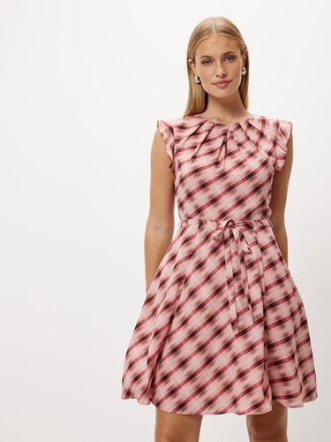 Kat Keyhole Ruffle Dress                                                                                                        
