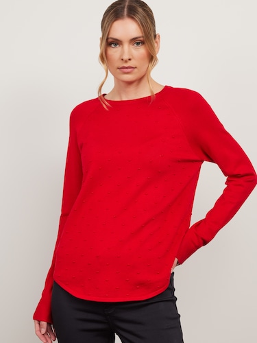 Bernie Bobble Knit Top                                                                                                          