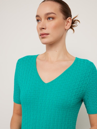 Suzie Textured Short Sleeve Knit Top